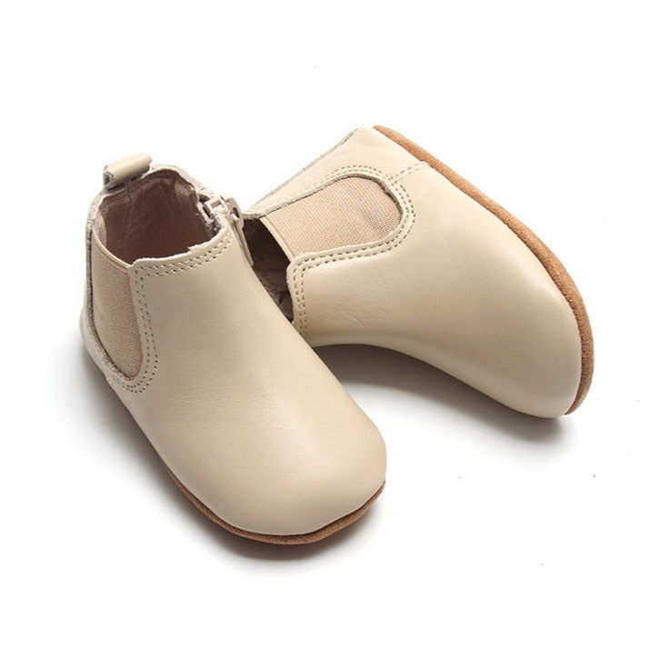 Leather Chelsea Boot | Color 'Bone' | Soft Sole  Consciously Baby 2 (3 - 6 months)  