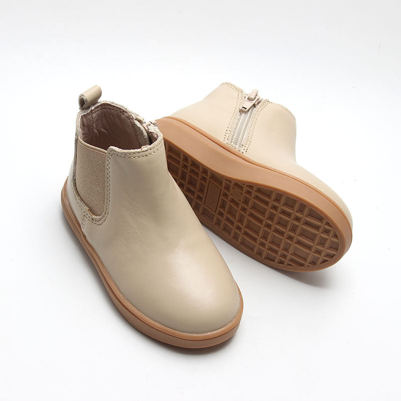 Leather Chelsea Boot | Color 'Bone' | Hard Sole