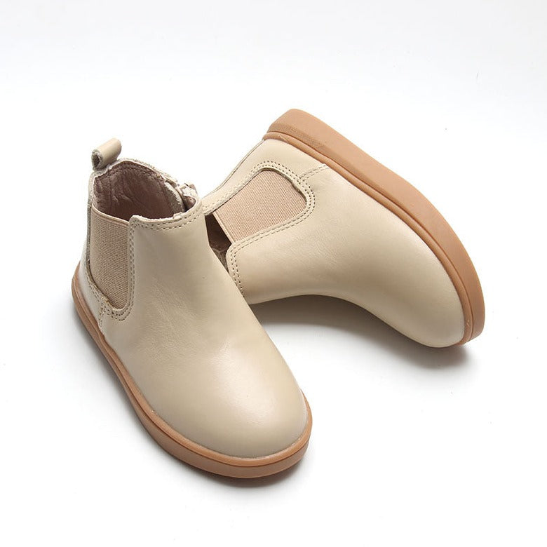 Leather Chelsea Boot | Color 'Bone' | Hard Sole