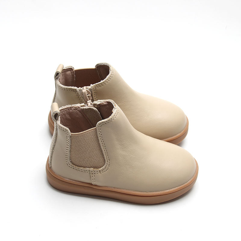 Leather Chelsea Boot | Color 'Bone' | Hard Sole