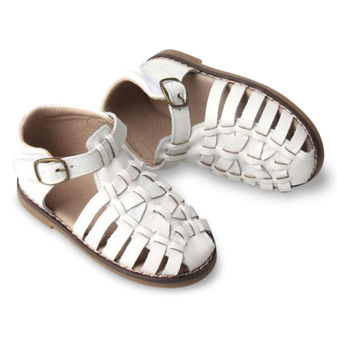 Leather Indie Sandal | Color 'Cotton' | Hard Sole  Consciously Baby 5 (12 - 18 months)  