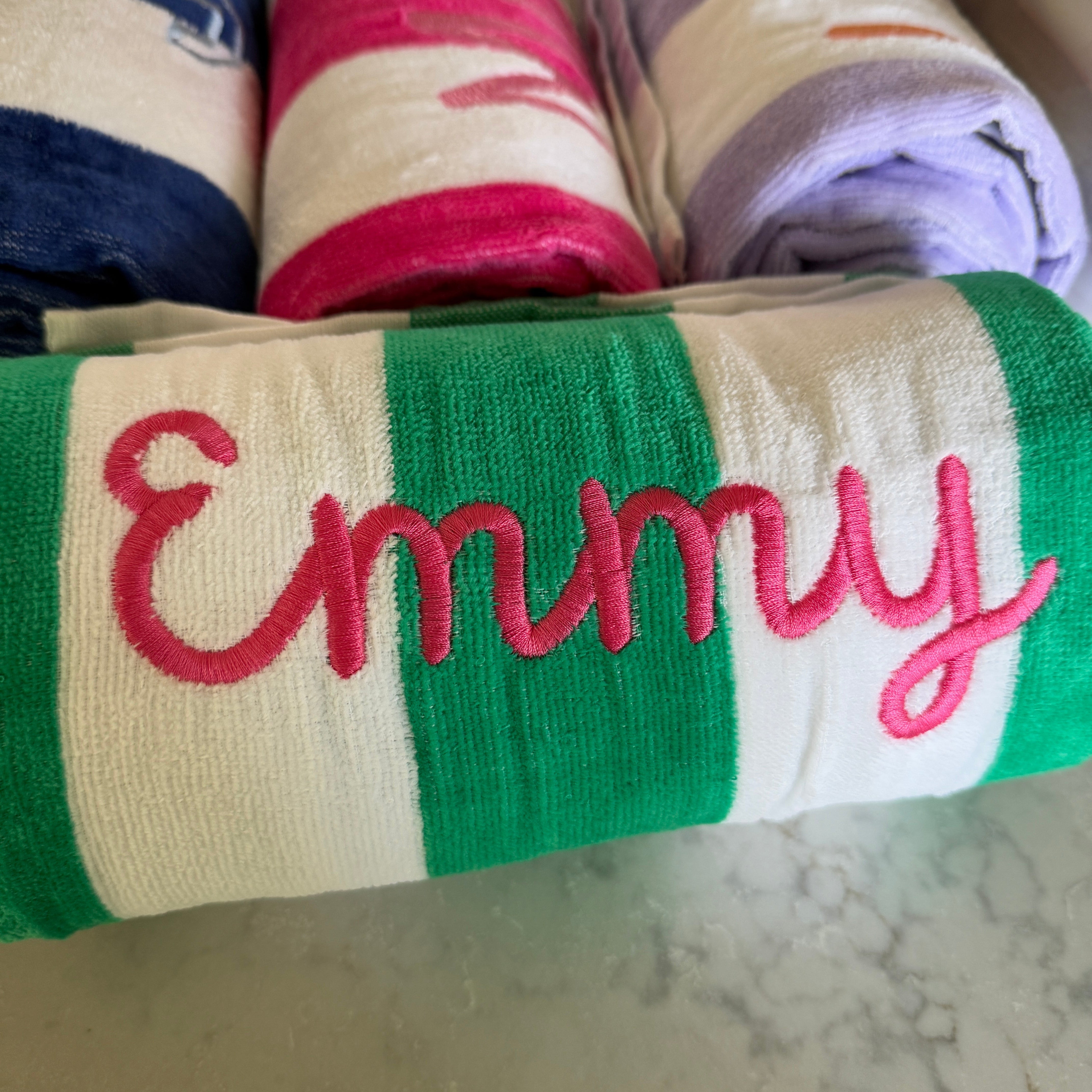 Custom Embroidered Beach Towel - more colors