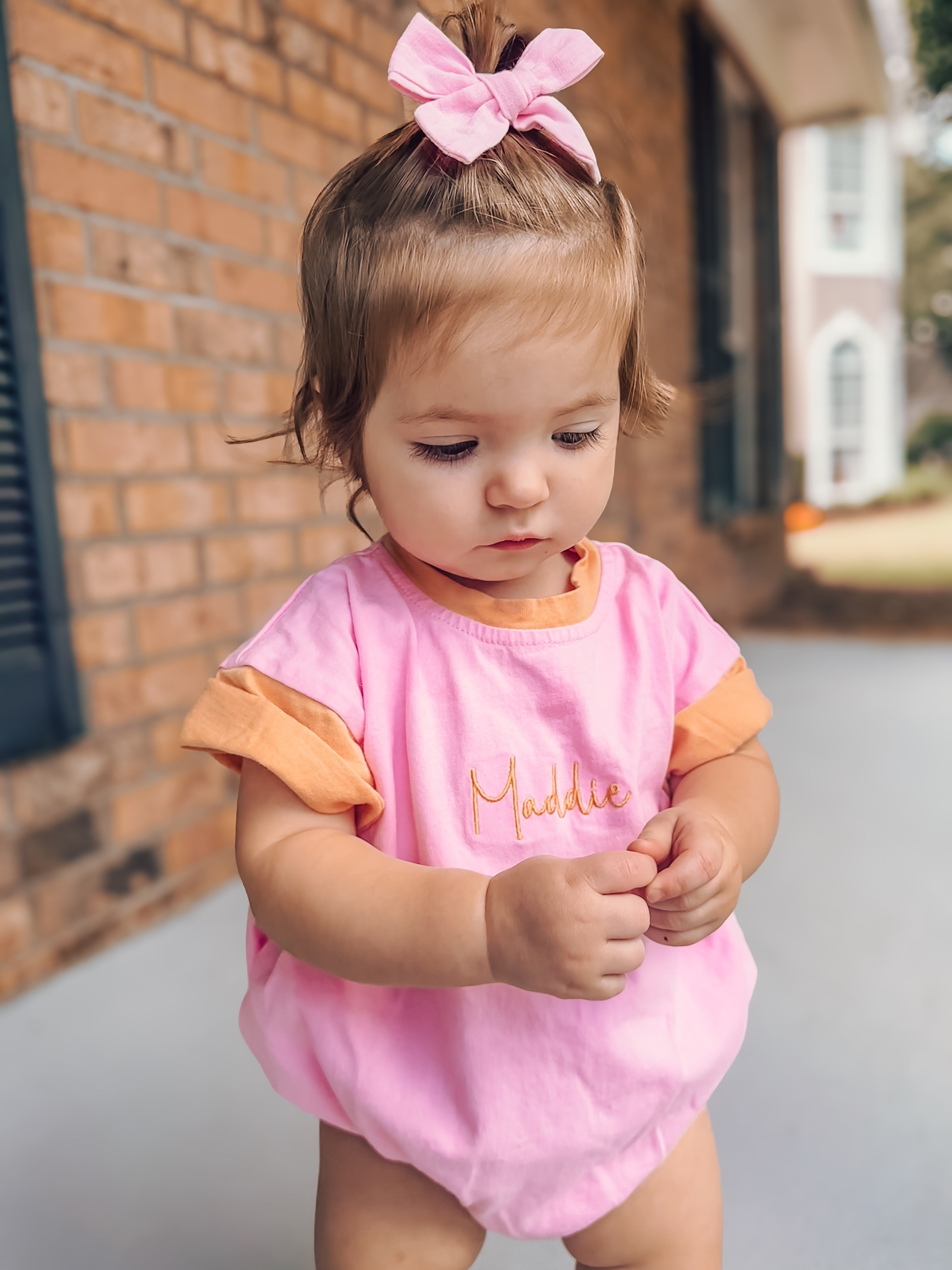 Custom Embroidered Colorblock T-Shirt Romper