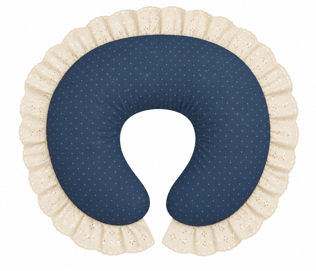 Ivory Eyelet Ruffle Original Nursing Pillow Cover