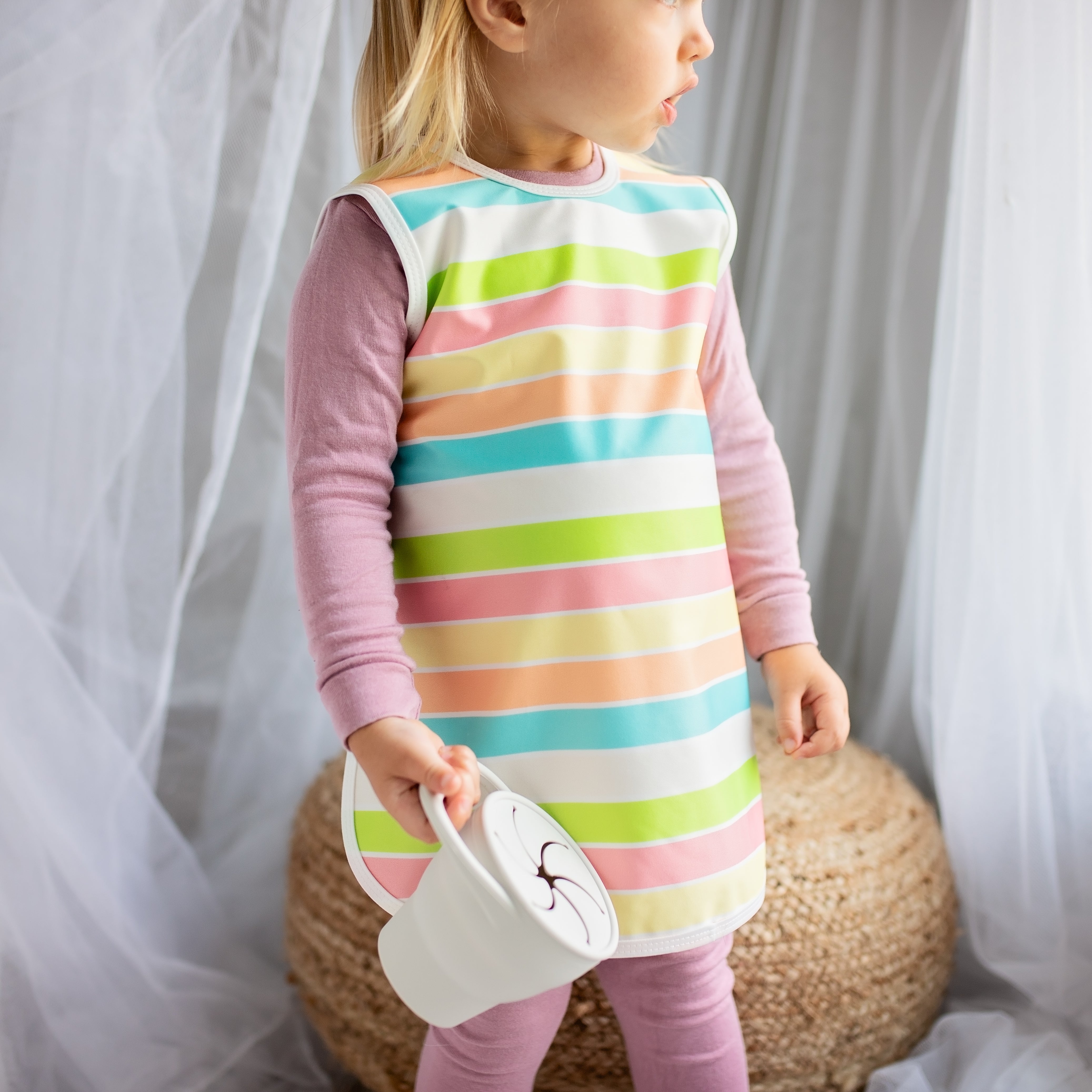 Rainbow Stripes Bapron  BapronBaby   