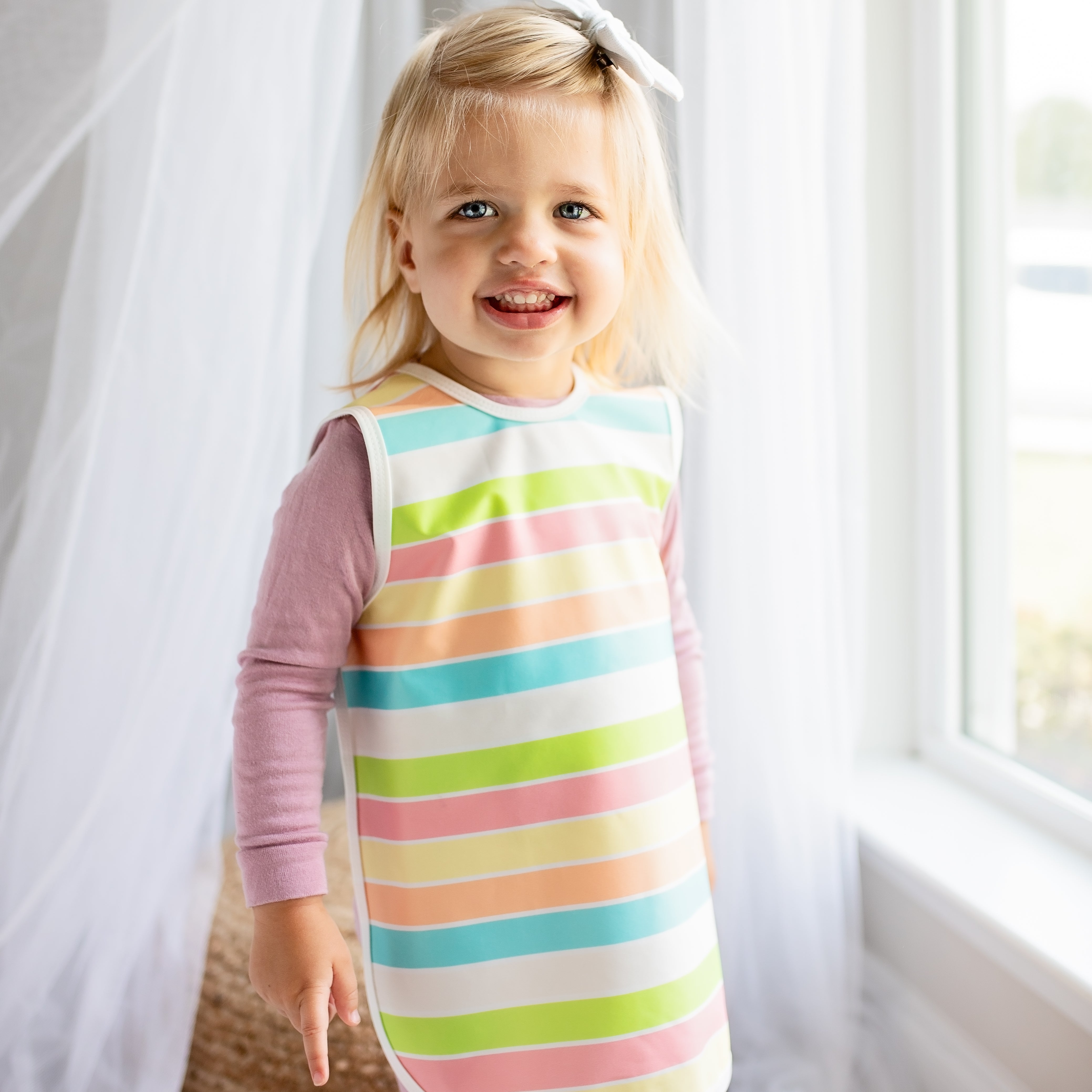 Rainbow Stripes Bapron  BapronBaby   