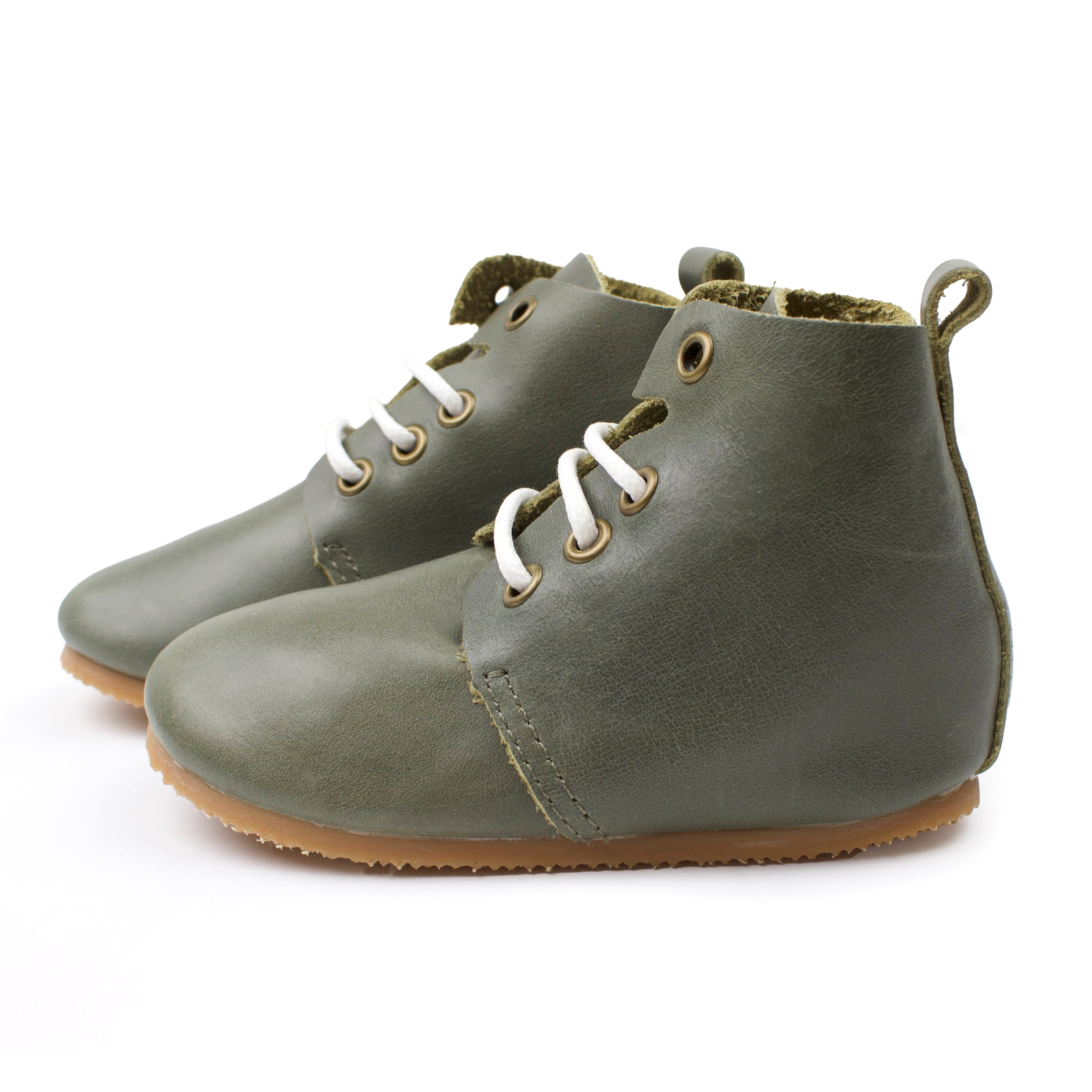 Sage - High Top Oxfords - Hard Sole