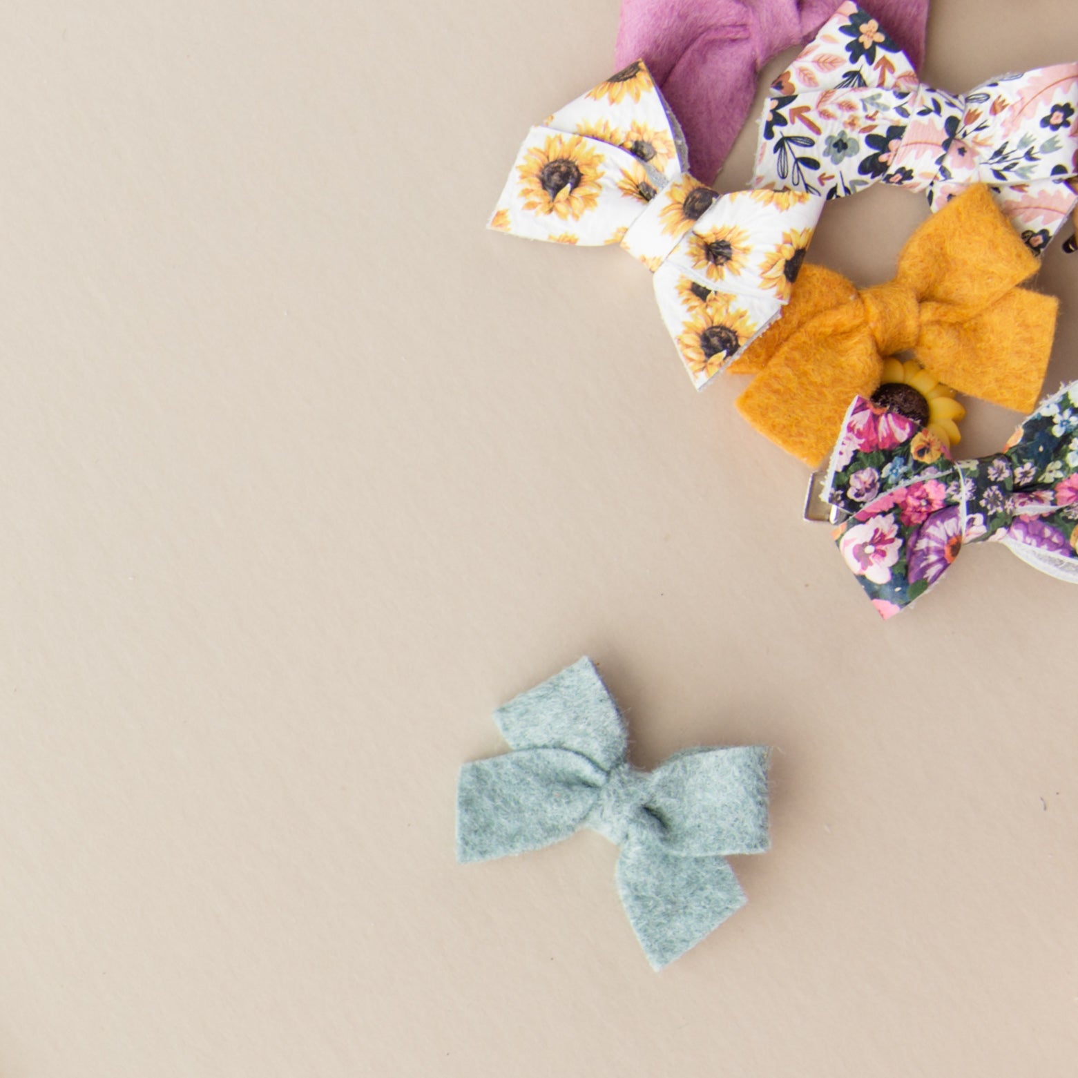 Butterscotch | Felt Baby Bow