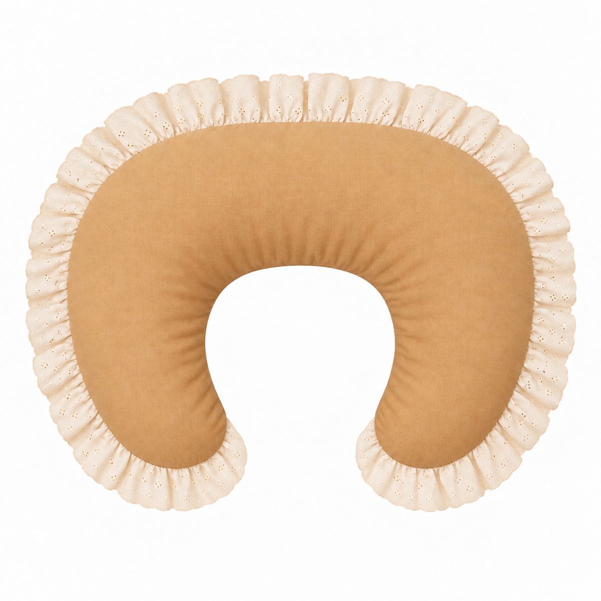 Ivory Eyelet Ruffle New Nursing Pillow Cover
