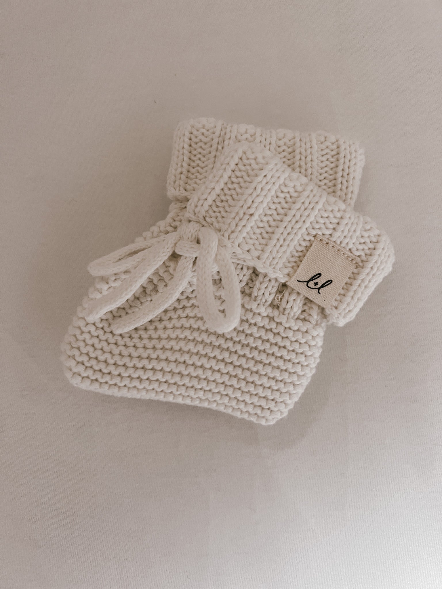 Luna + Luca Organic Booties - White  Luna + Luca   