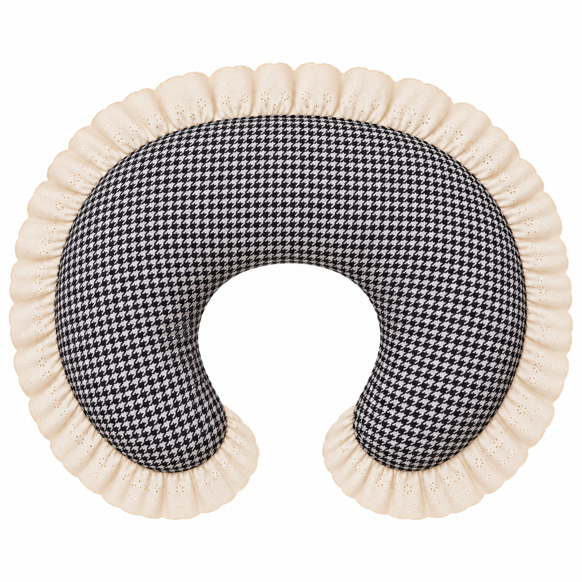 Ivory Eyelet Ruffle New Nursing Pillow Cover