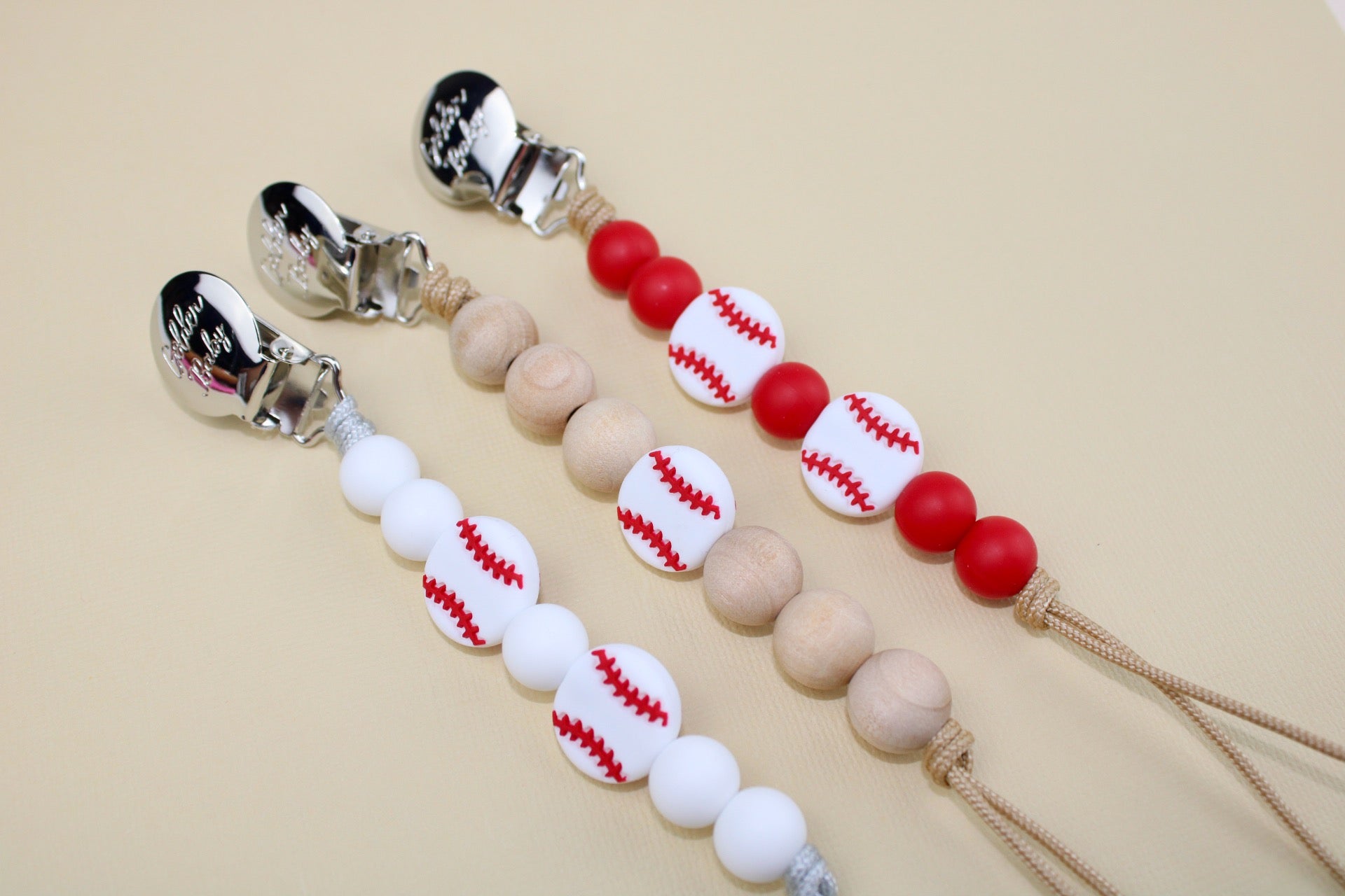 Pacifier Clips // Baseball