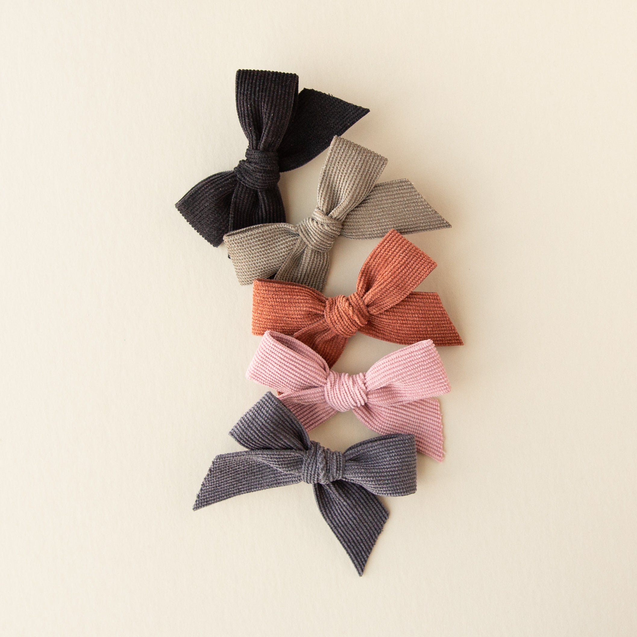 Lead | Pigtail Set - Corduroy Ribbon Bow