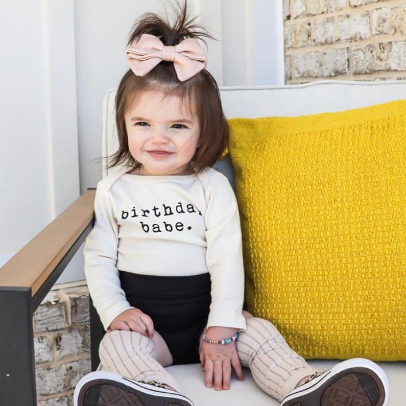 Birthday Babe - Long Sleeve Organic Cotton Bodysuit