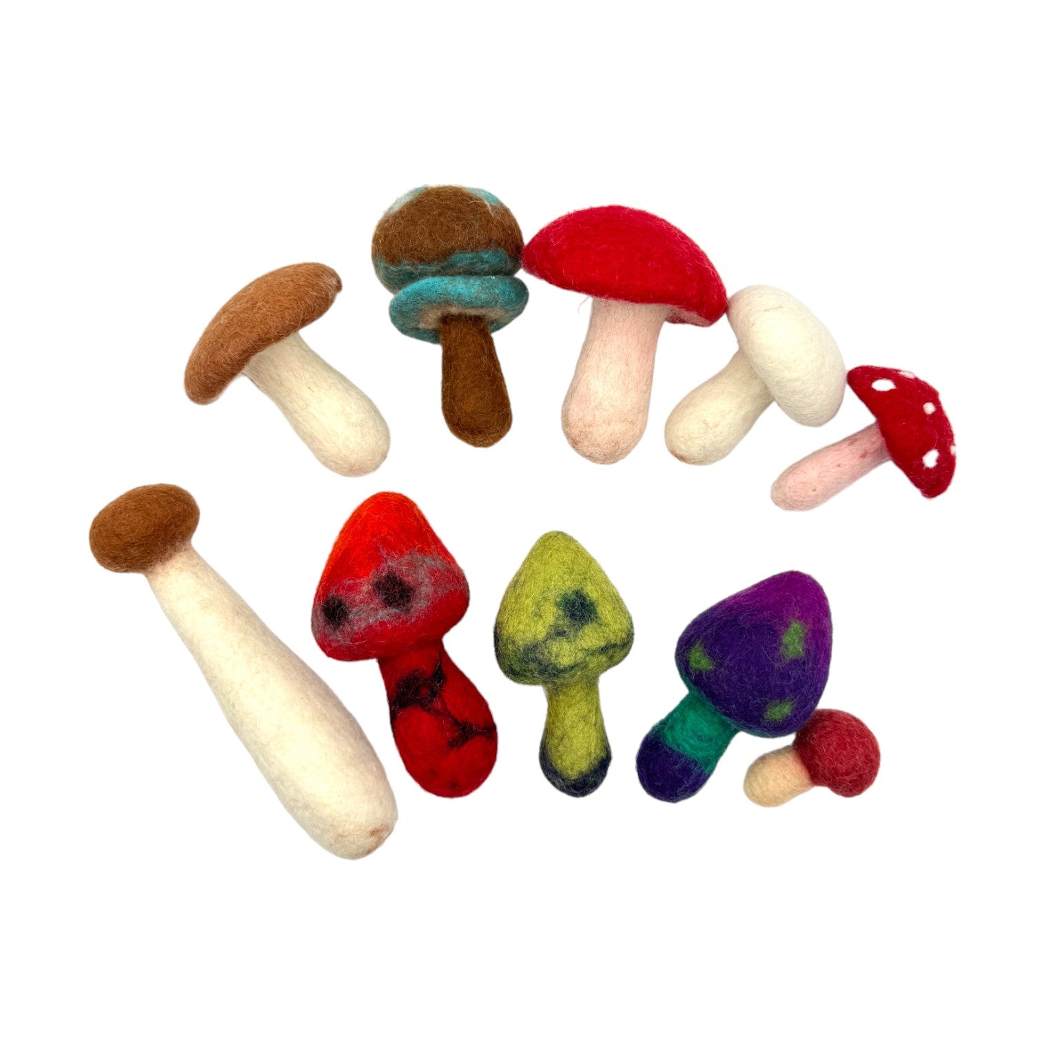 **Pre-order (Ships in 2-3 Weeks)**Handmade in Nepal 100% Wool Felt Foods Play Set for Pretend Cooking and Farmer's Market Play