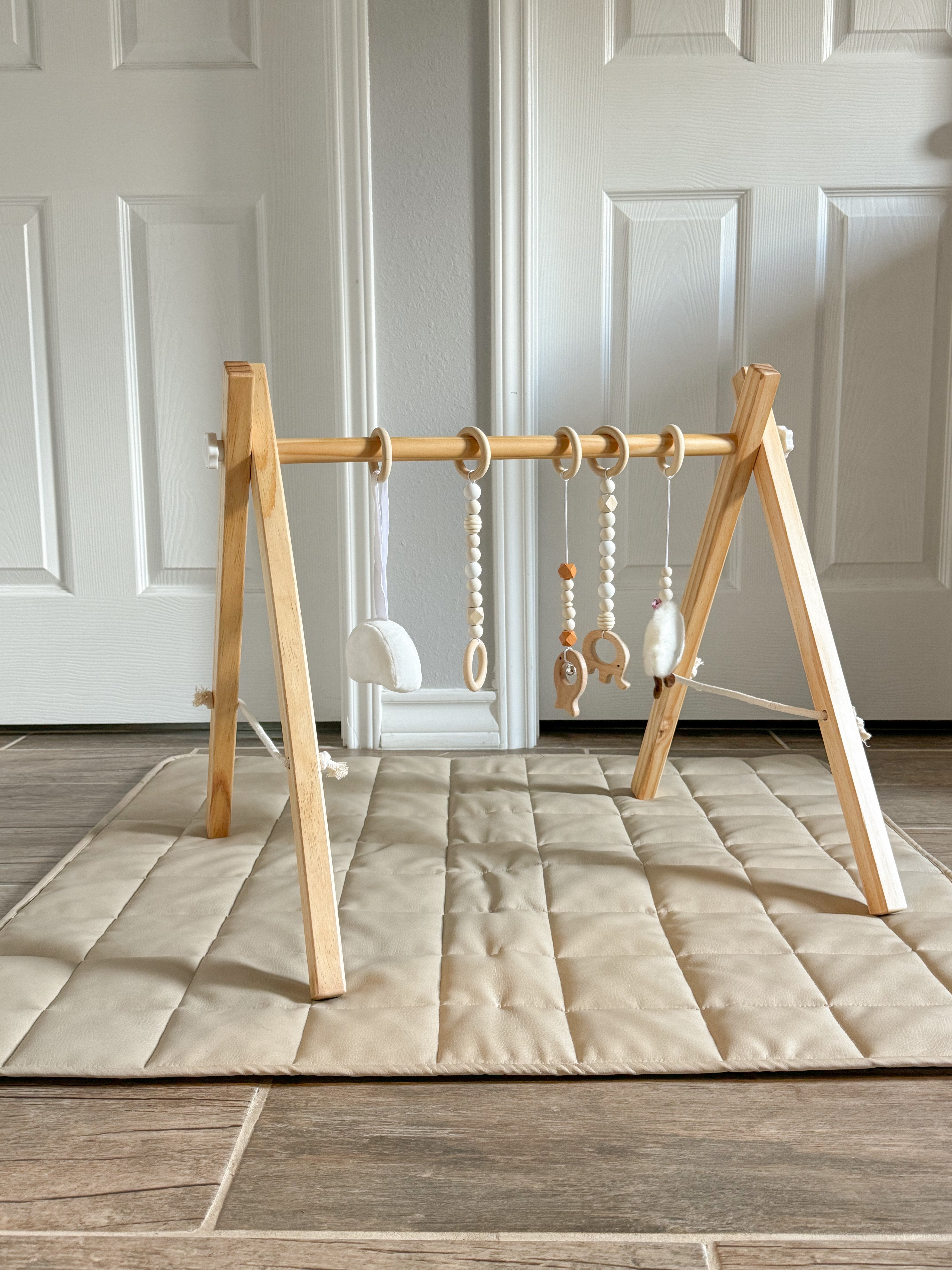 Lilac Wooden Baby Gym Indoor Avenlur.com   