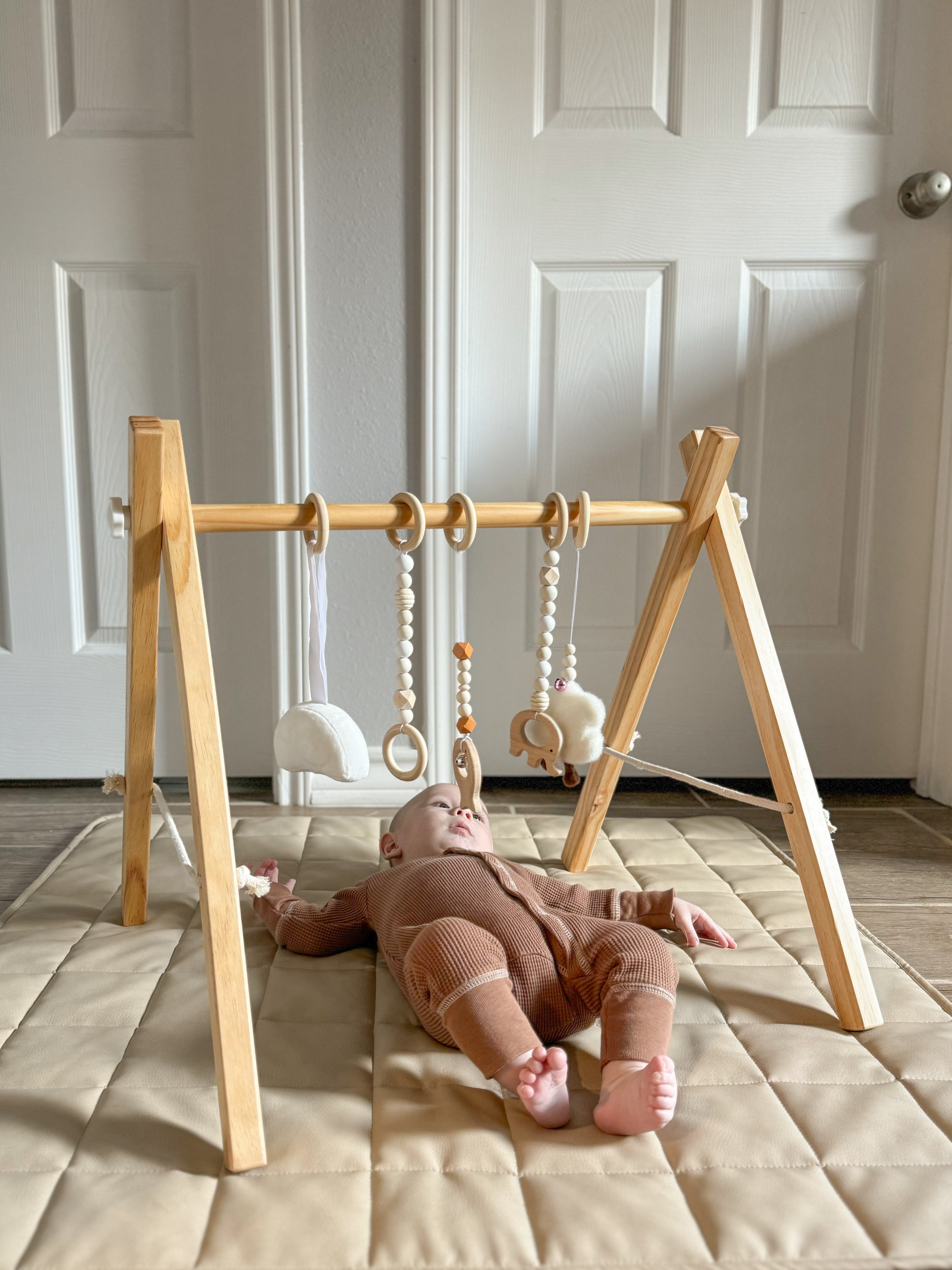 Lilac Wooden Baby Gym Indoor Avenlur.com   