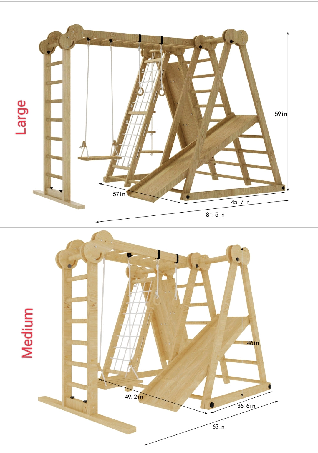 Chestnut - 8-in-1 Indoor Jungle Gym for Toddlers Indoor Avenlur.com   