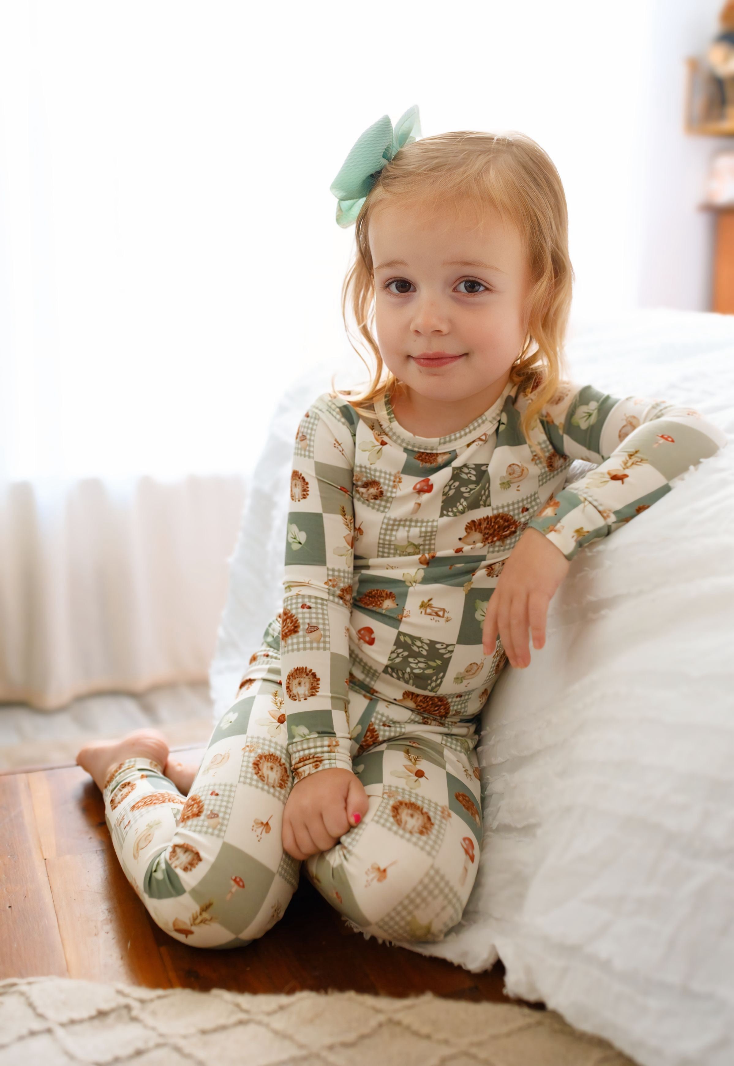 Harvest Hedgehogs 2pc Bamboo Pajamas