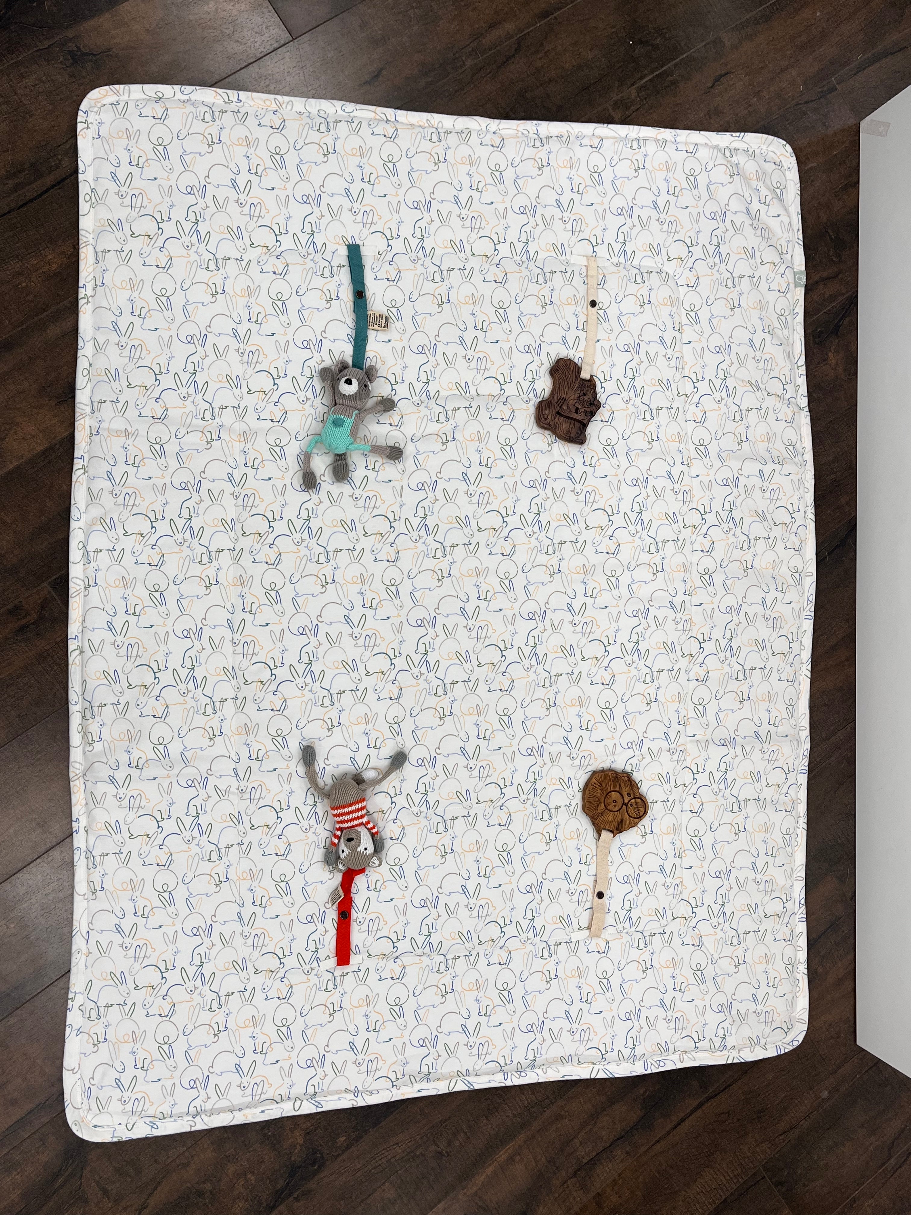 Organic Play Mat | Rectangle | Bunnies