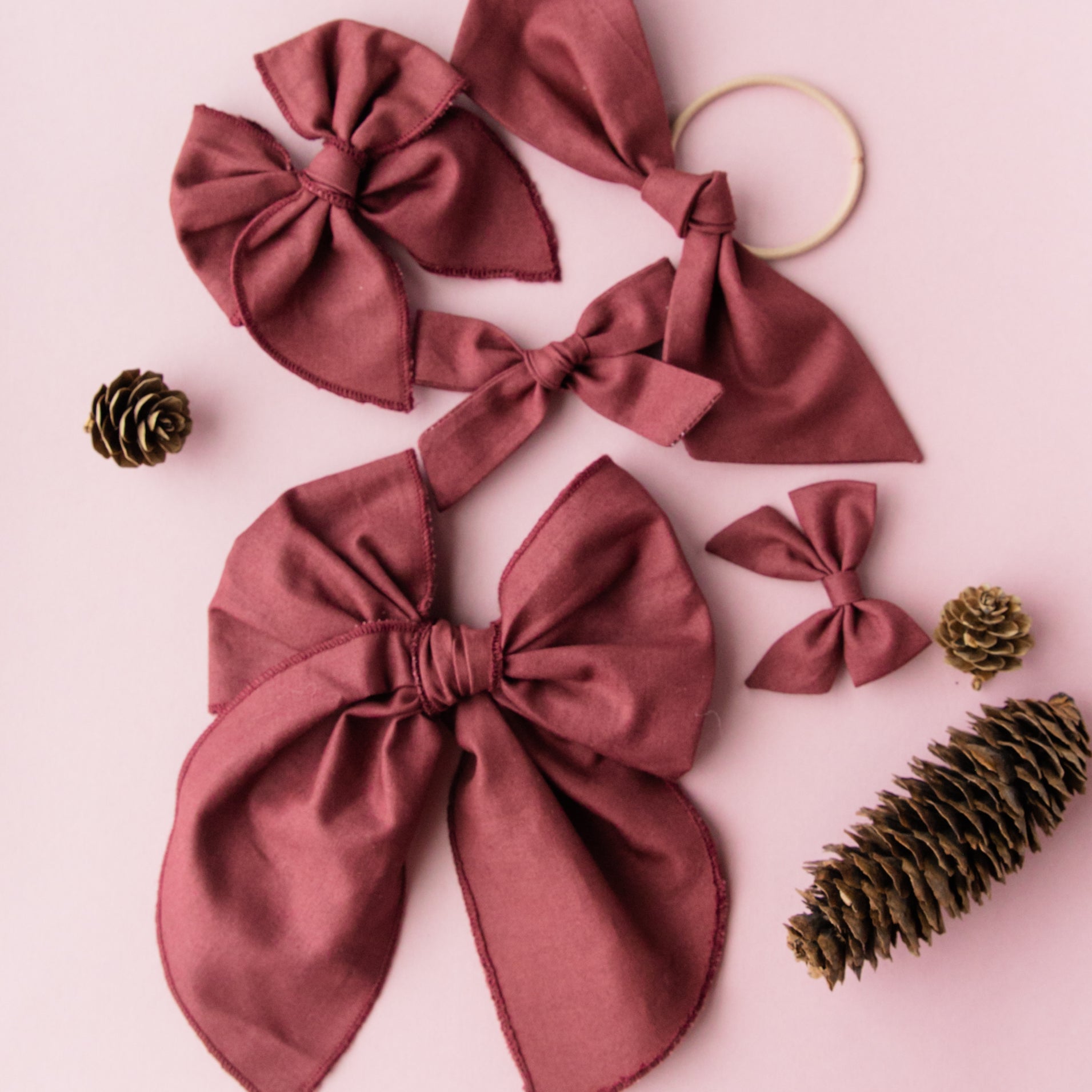 Garnet | Pigtail Set - Petite Party Bow