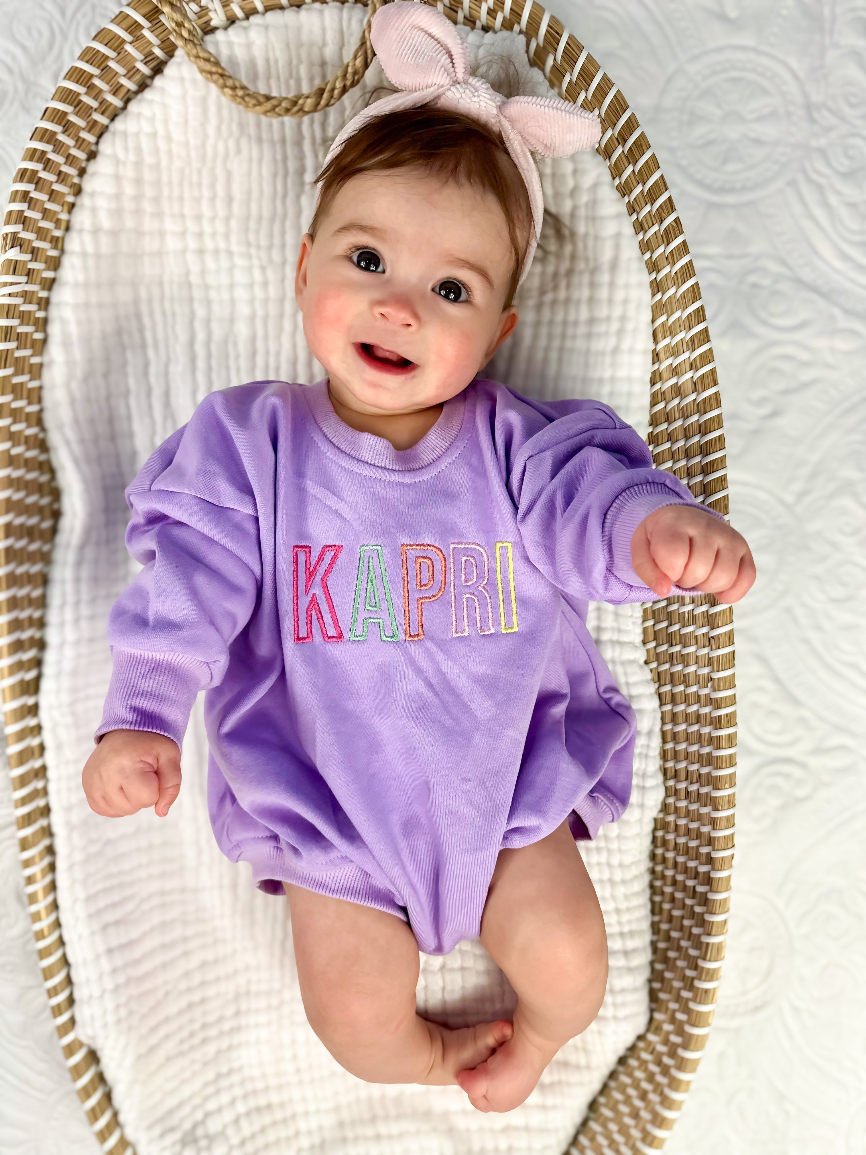 Custom Embroidered Sweatshirt - Romper or Crewneck
