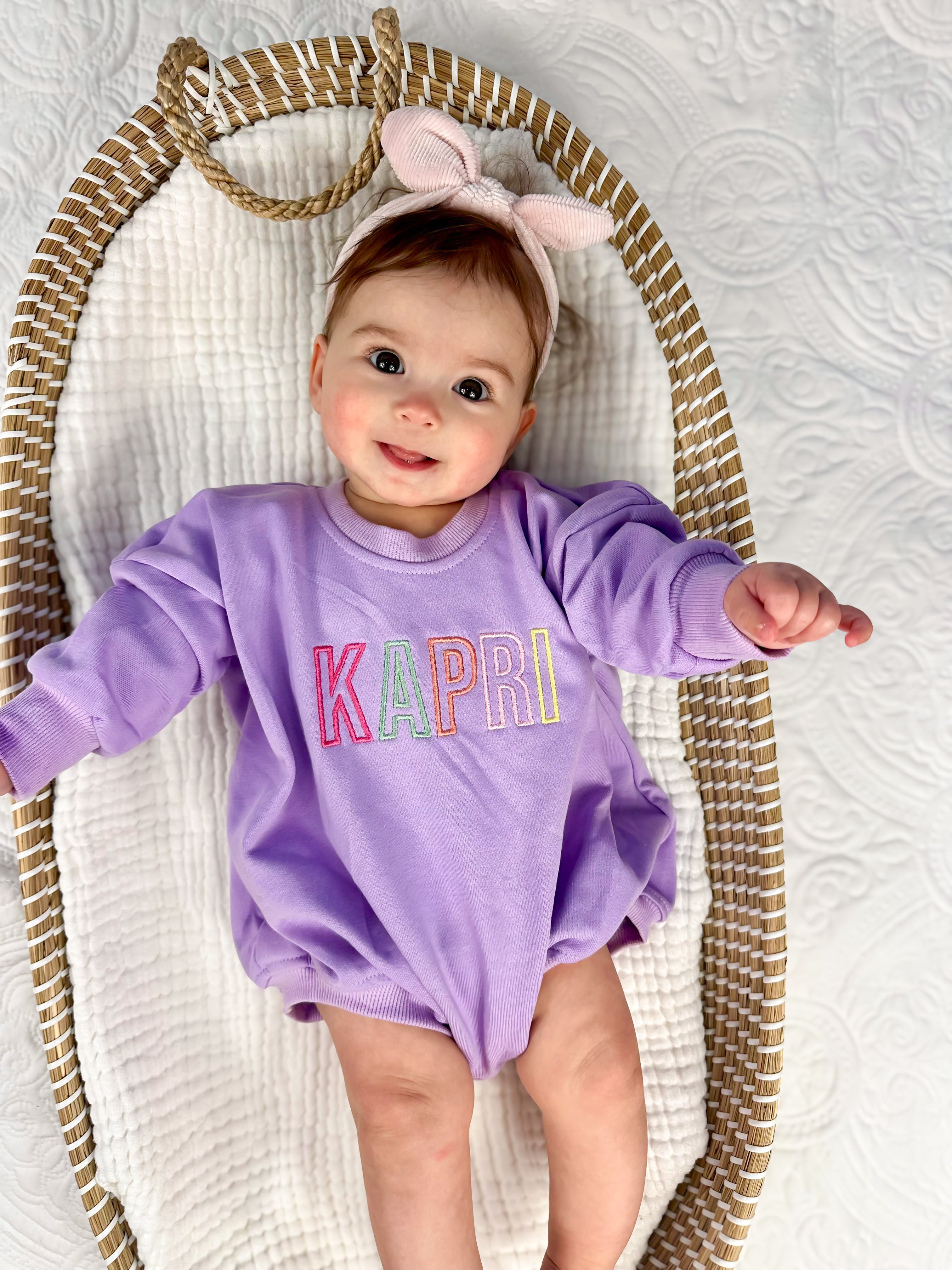 Custom Embroidered Sweatshirt - Romper or Crewneck