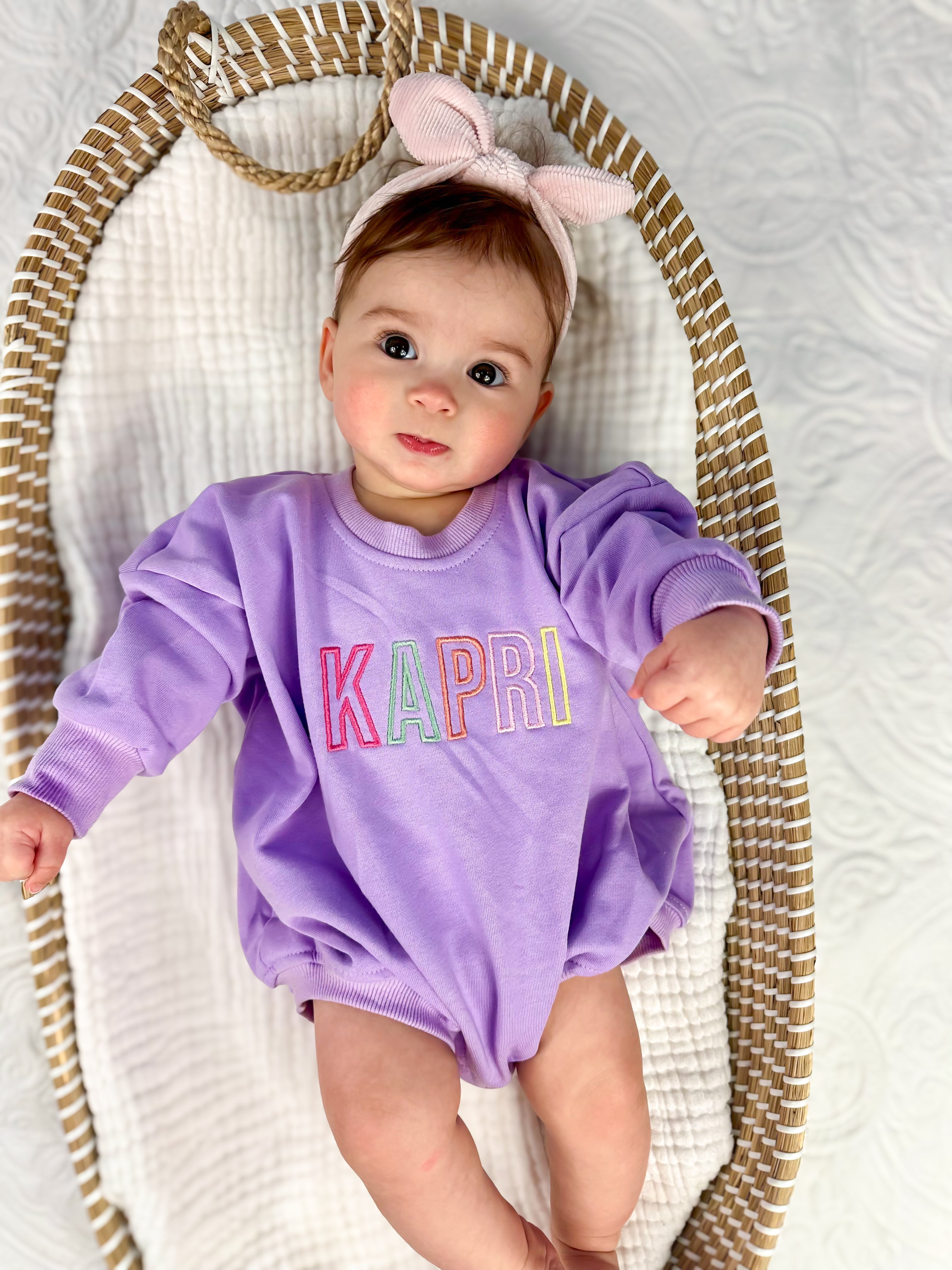Custom Embroidered Sweatshirt - Romper or Crewneck