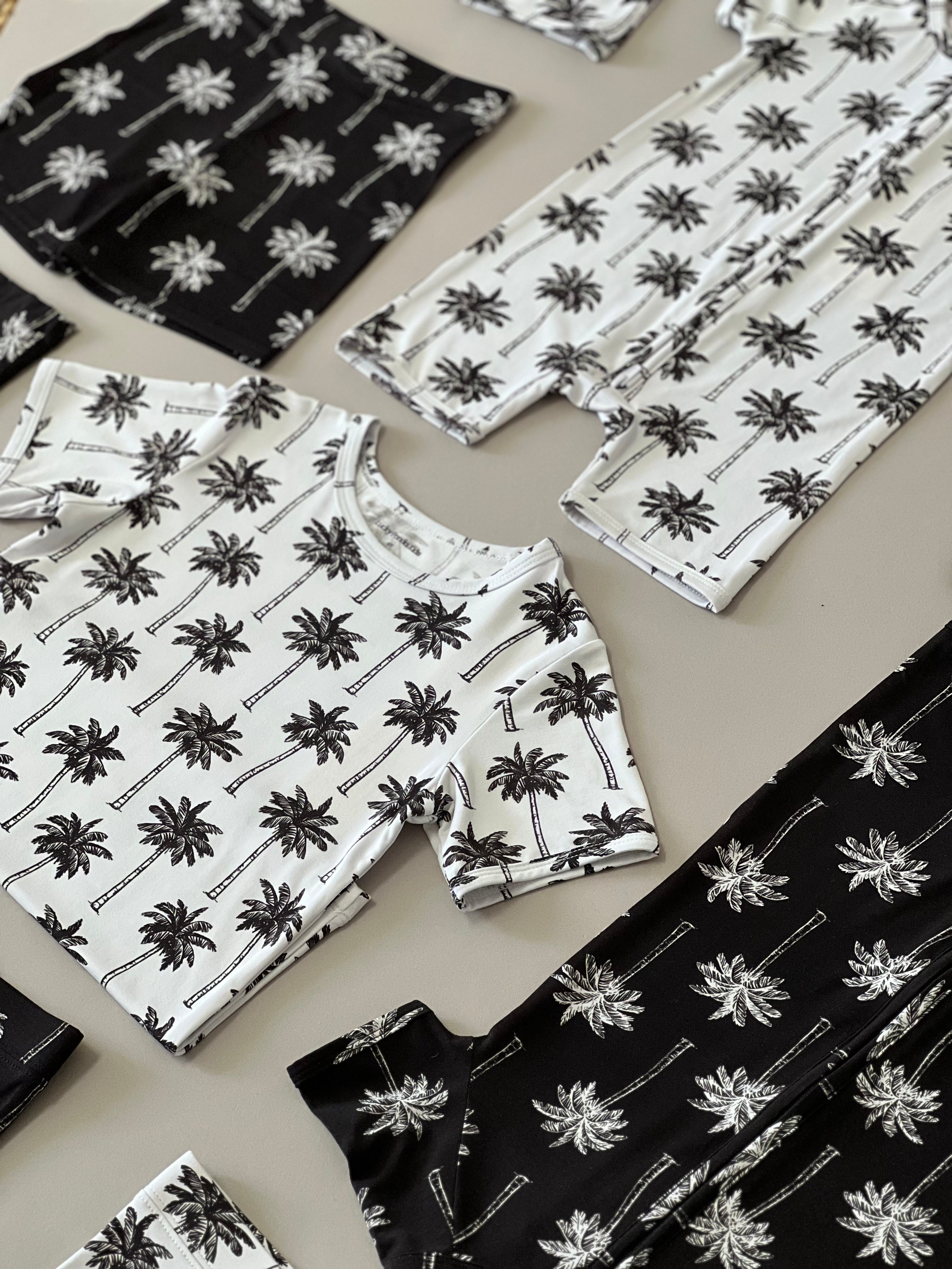 Bamboo Shorts Set | Palm Style White