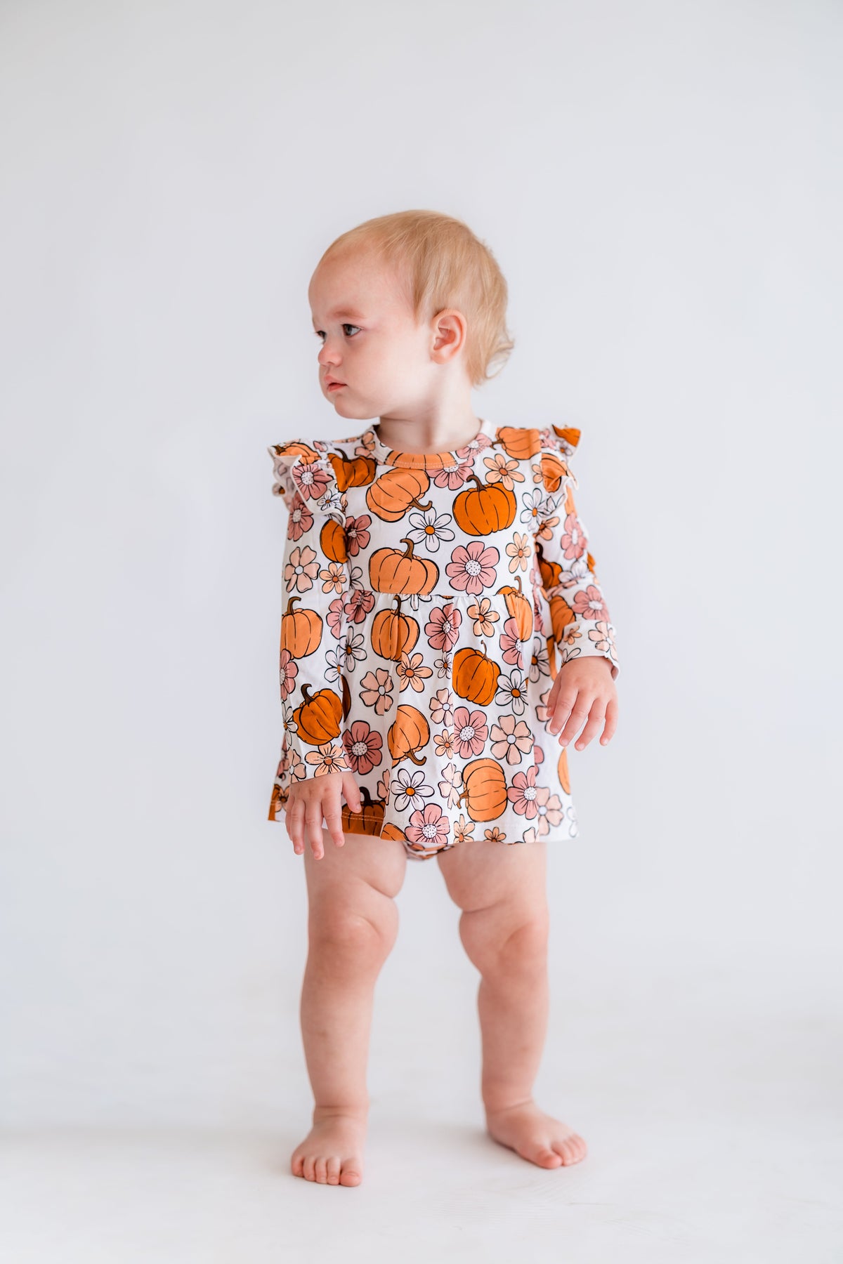 Autumn Floral Twirl Bodysuit Romper