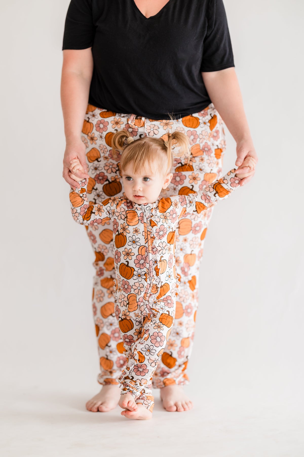 Autumn Floral Ruffle Bamboo Zippy