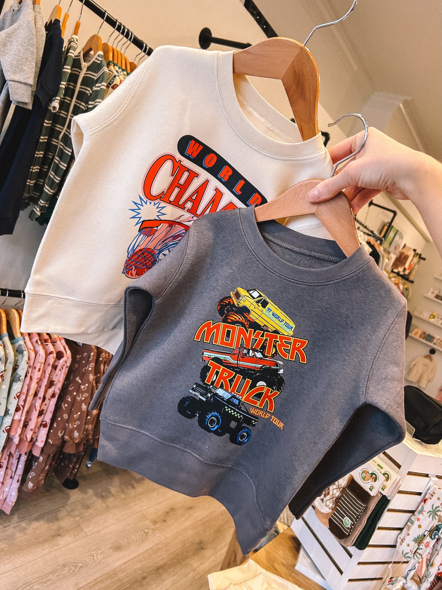 monster truck world tour crewneck