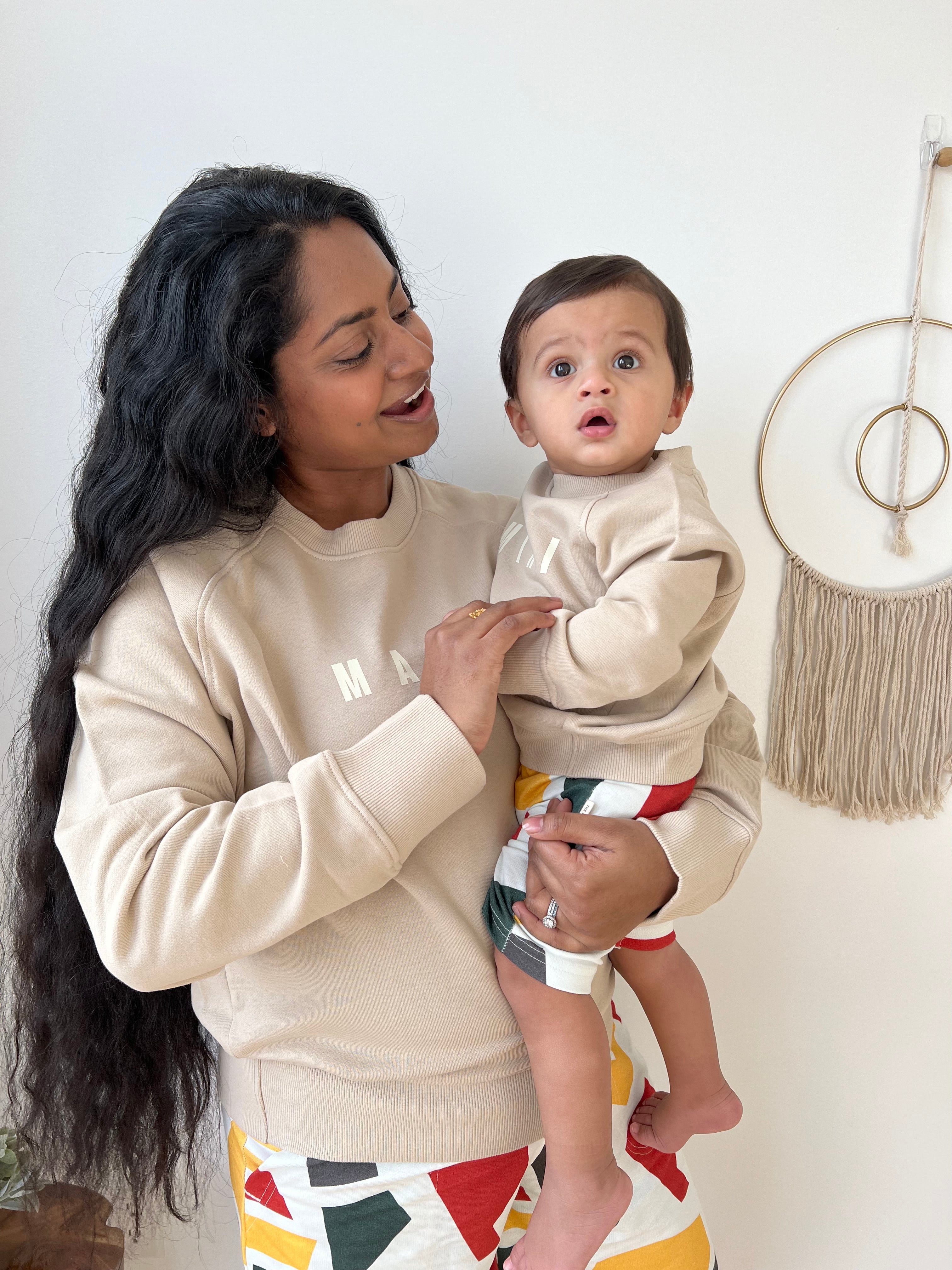 MINI Sweatshirt Tan Baby & Toddler Tops The picnic day   