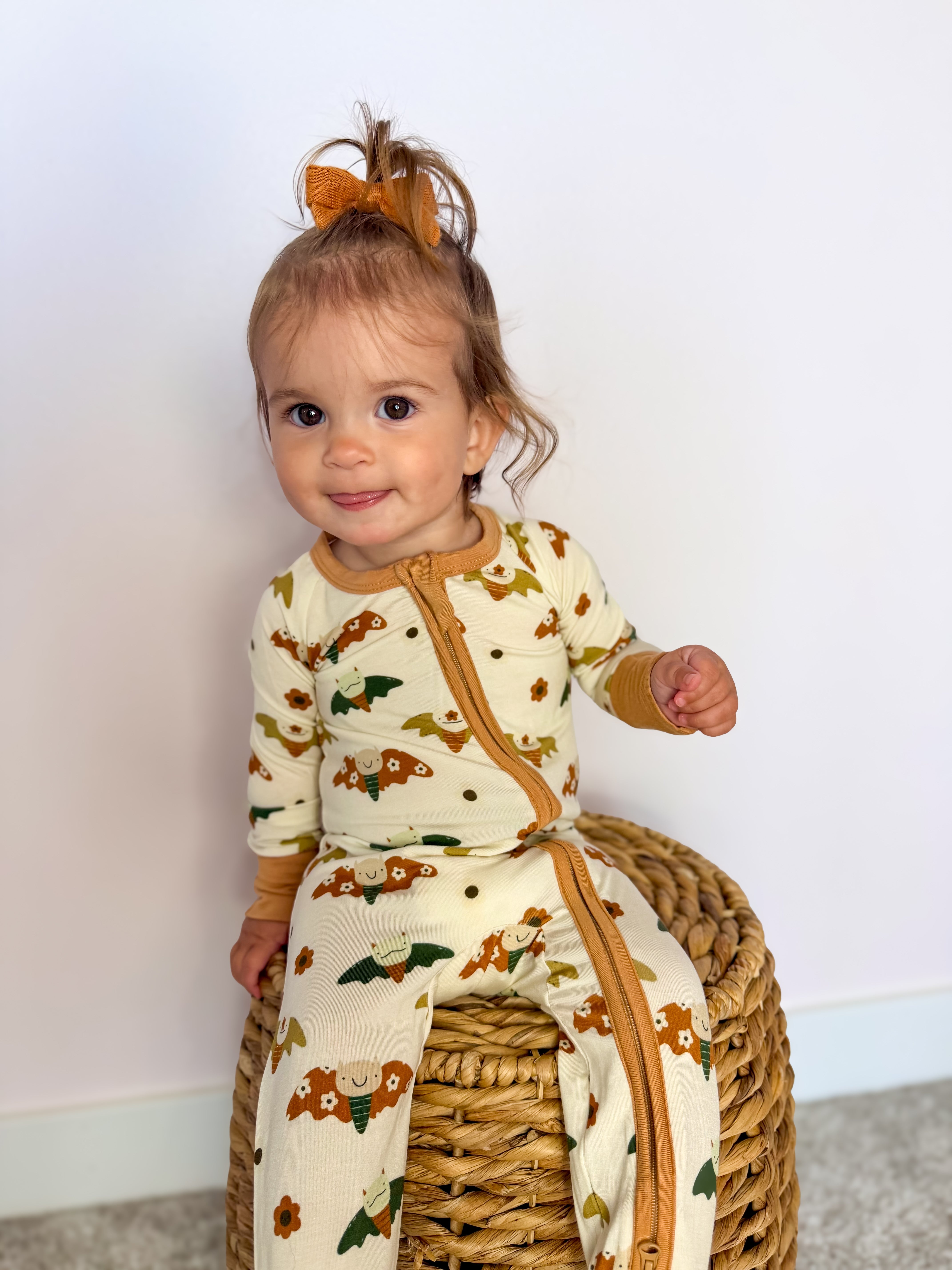 Boho Bats Bamboo Zippy Romper