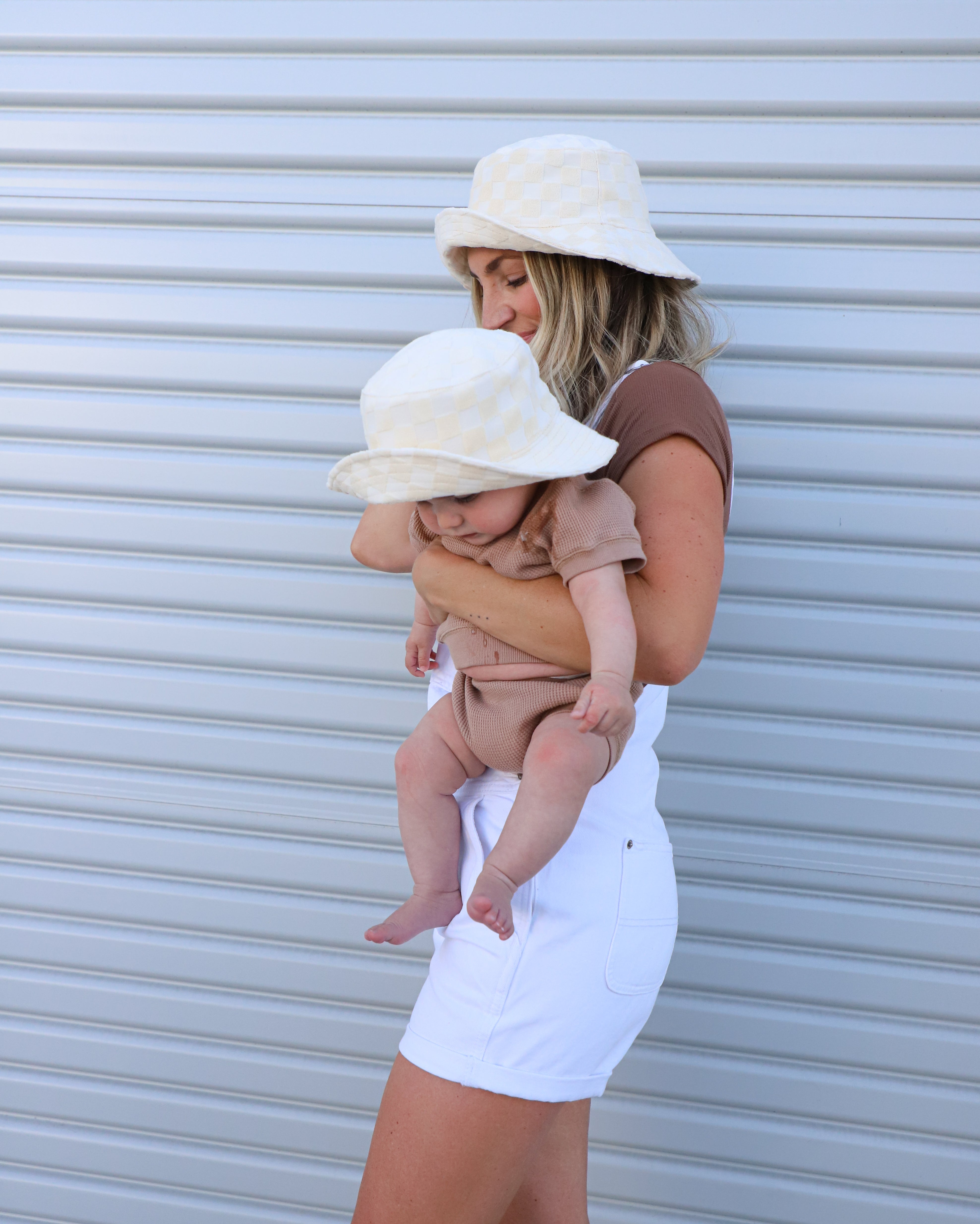 Terry Bucket Hat in Salt Check