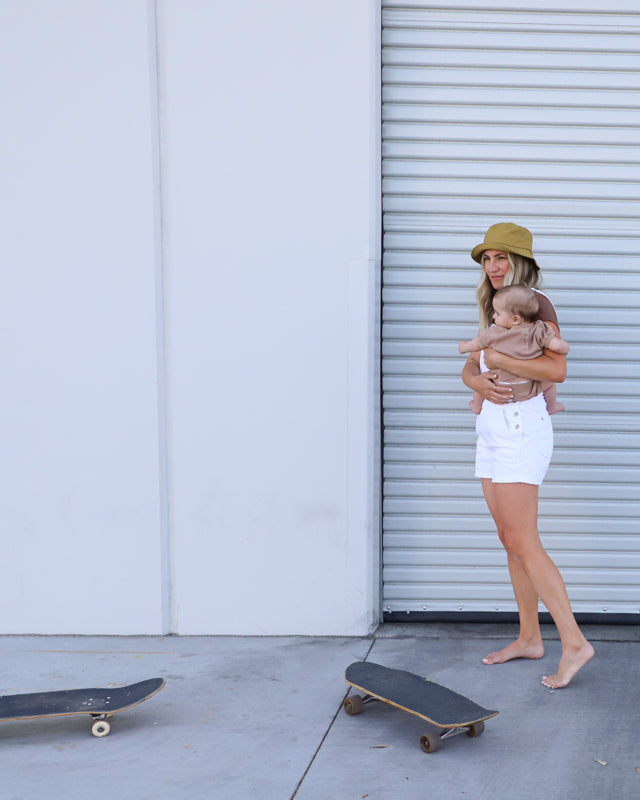 Nylon Bucket Hat in Avocado