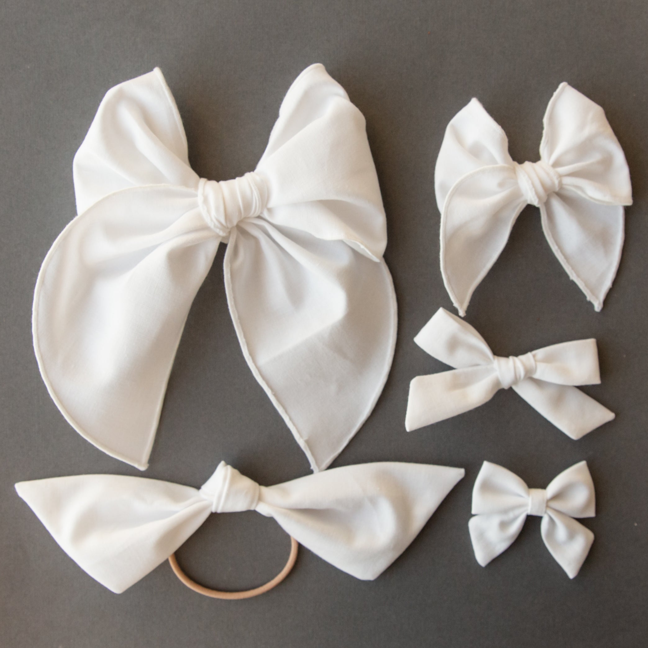 True White | Pigtail Set - Petite Party Bow