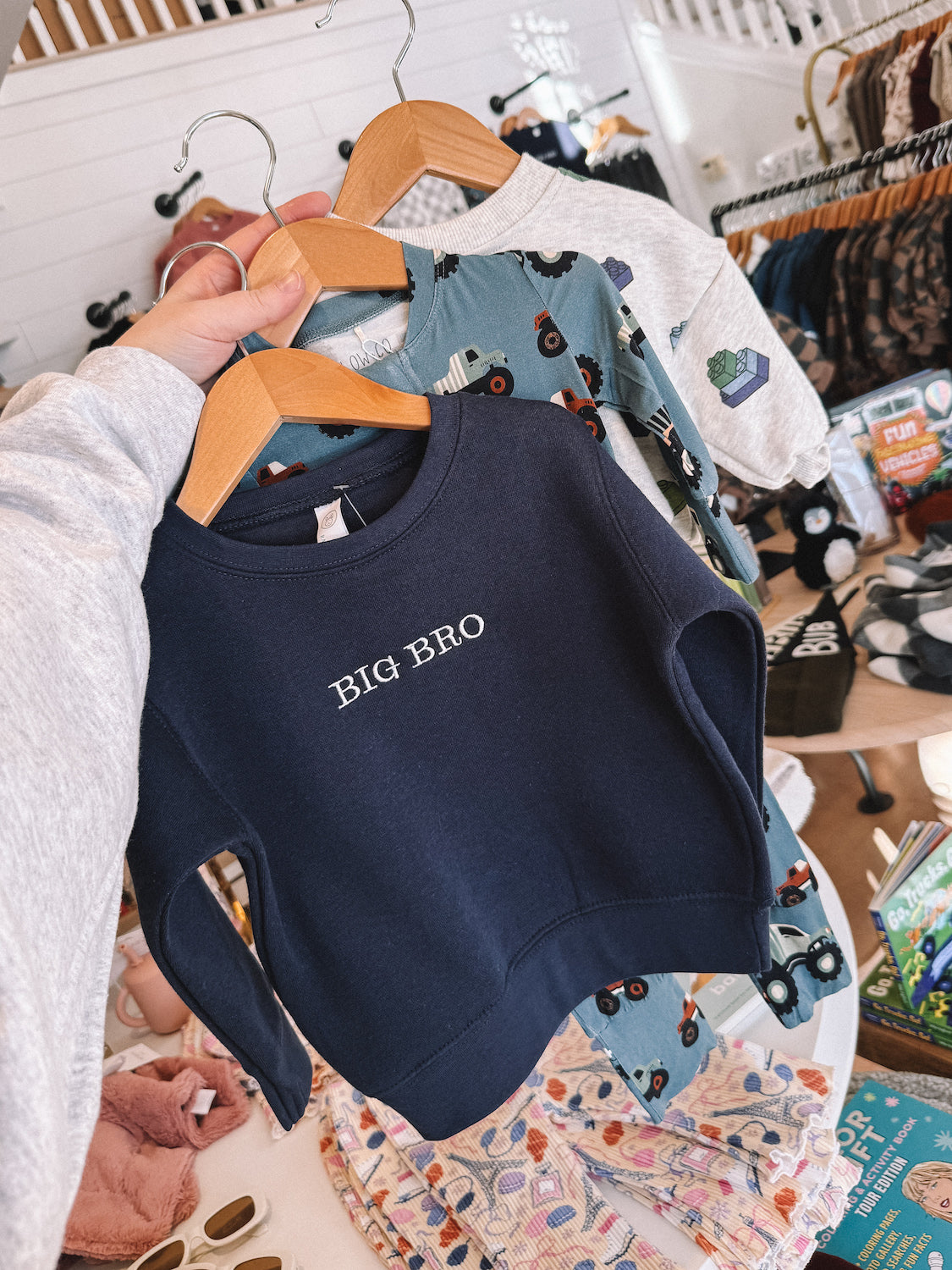 original embroidered sibling crewneck