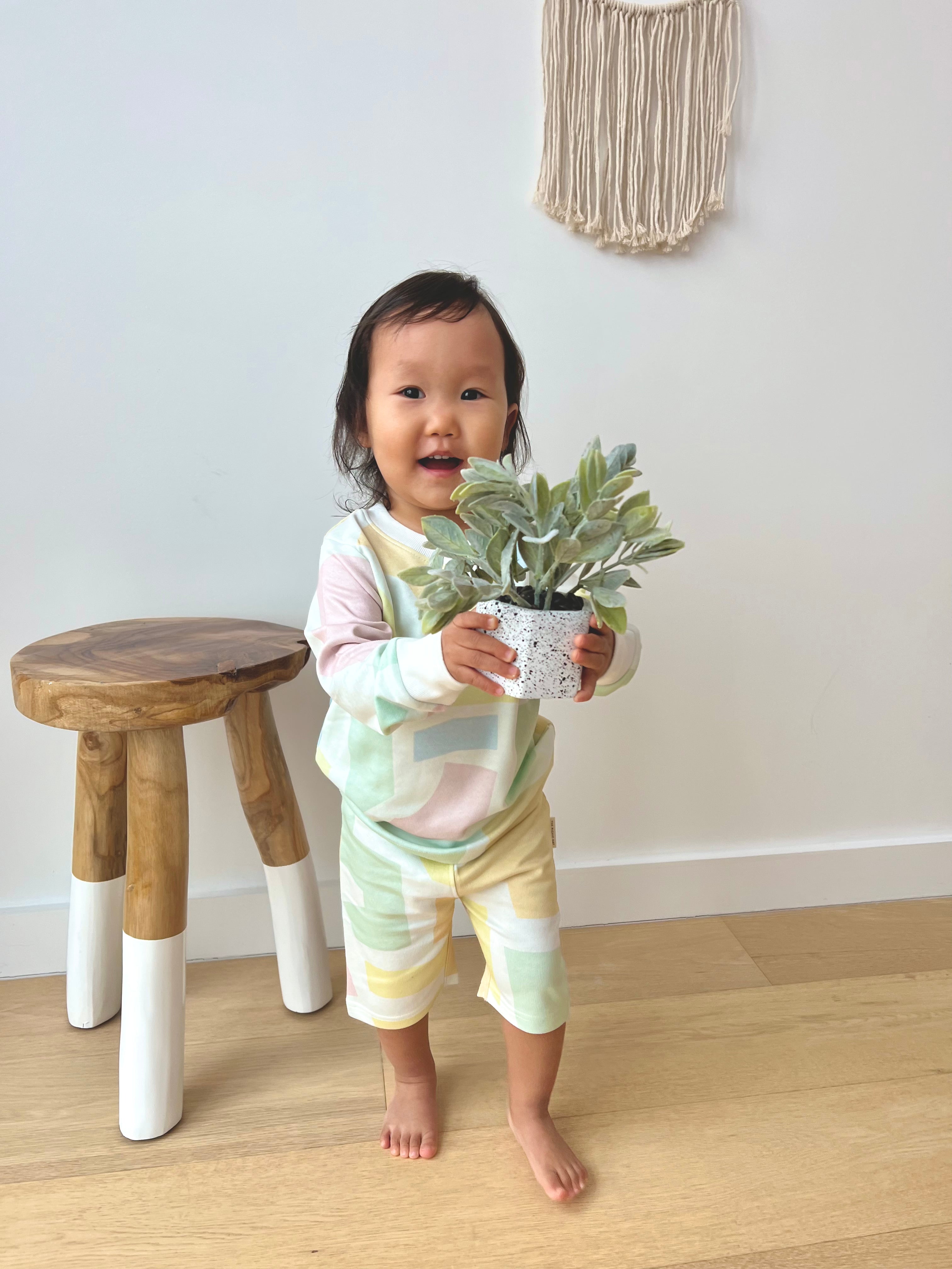 Pastel Organic Cotton Shorts Baby & Toddler Clothing The picnic day   