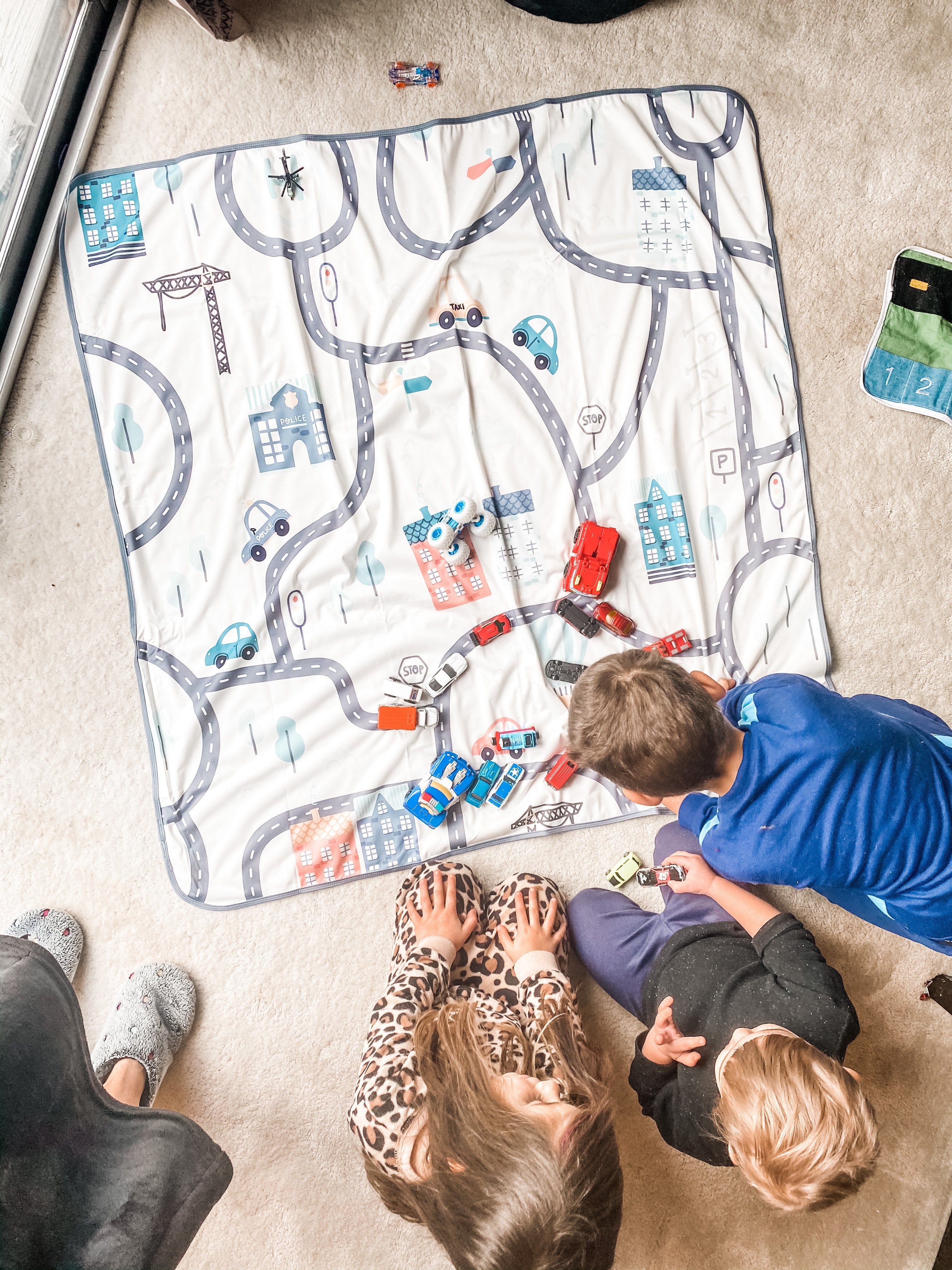 Tiny Town Splash Mat - A Waterproof Catch-All for Highchair Spills and More!  BapronBaby   