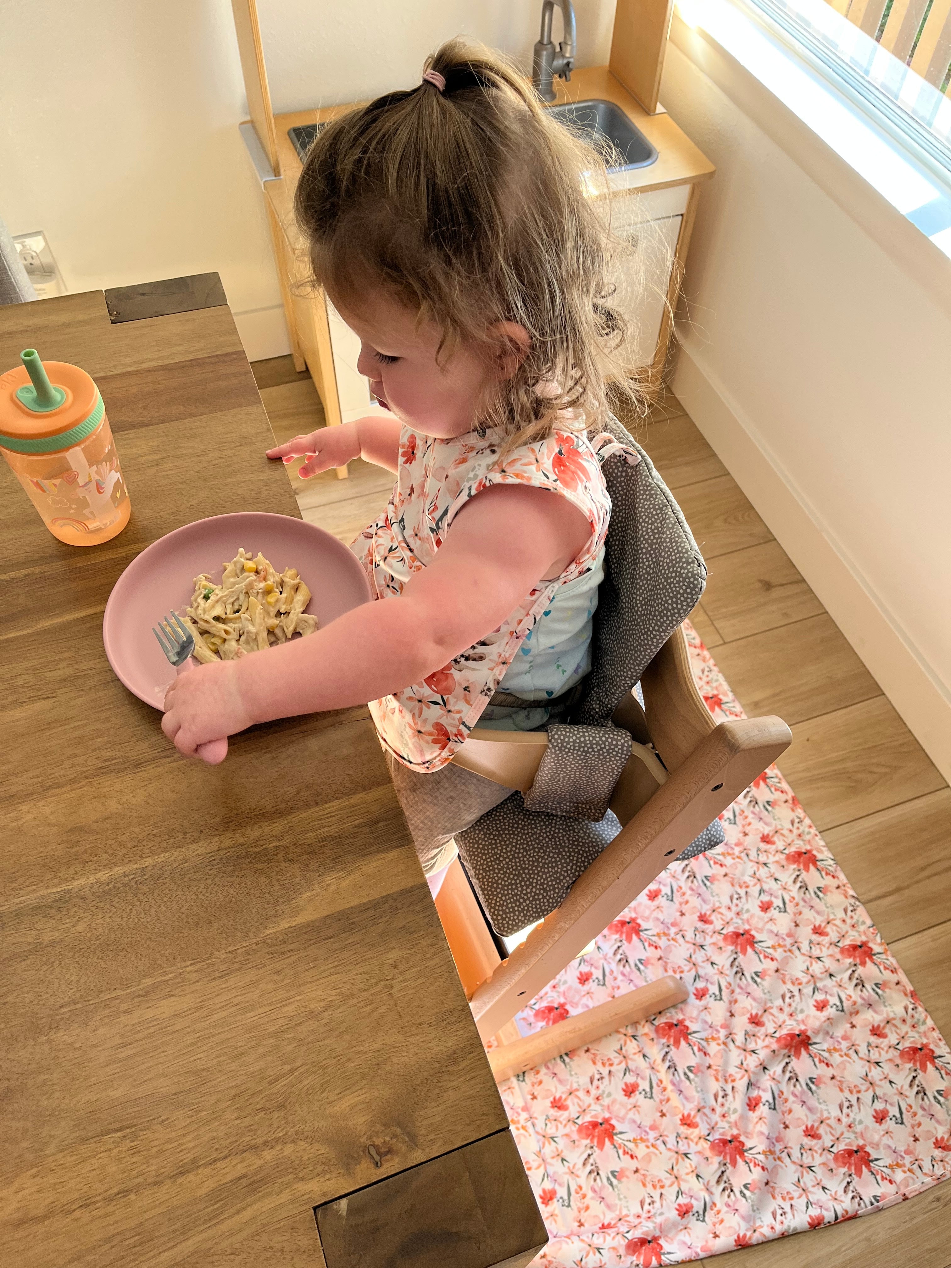 Peachy Dreams Splash Mat - A Waterproof Catch-All for Highchair Spills  BapronBaby   