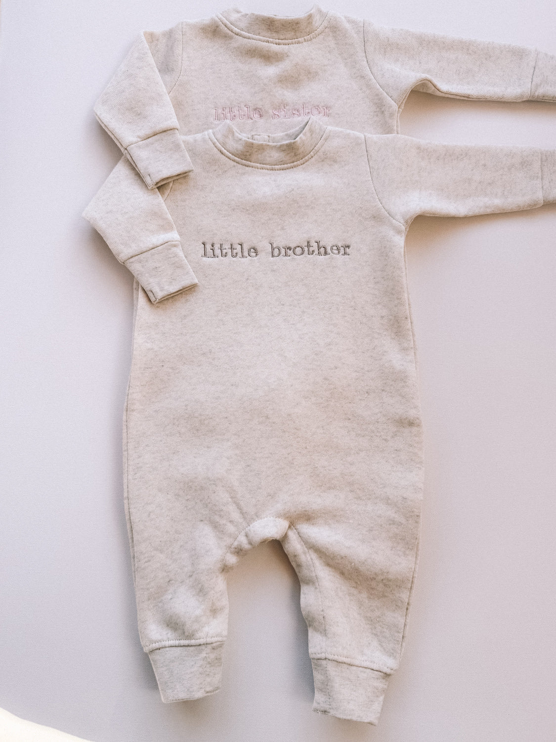 neutral embroidered sibling jumpsuit