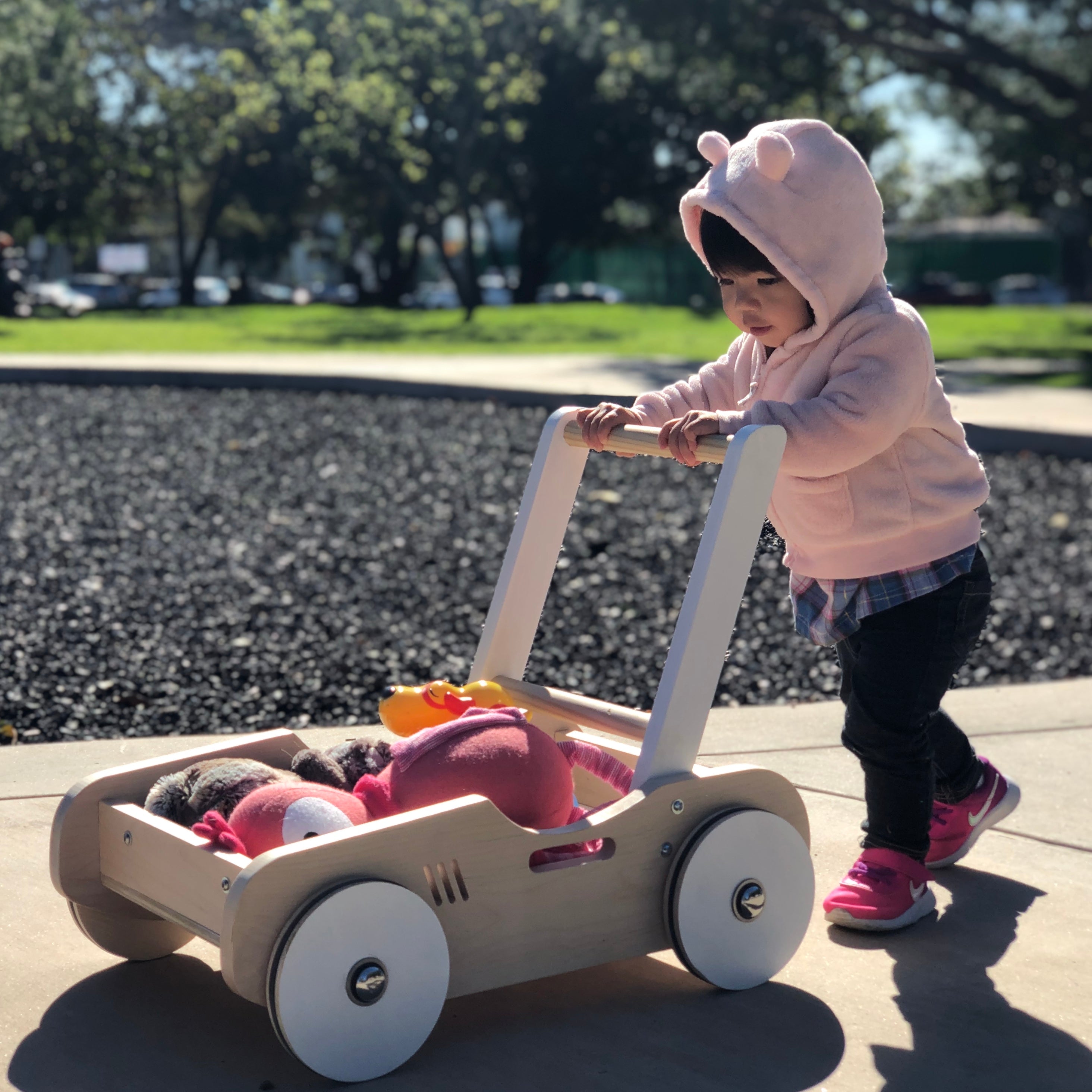 Luma Buggy: Royal Purple Handcrafted Wooden Push Cart Push Walker Luma Goods Co.   