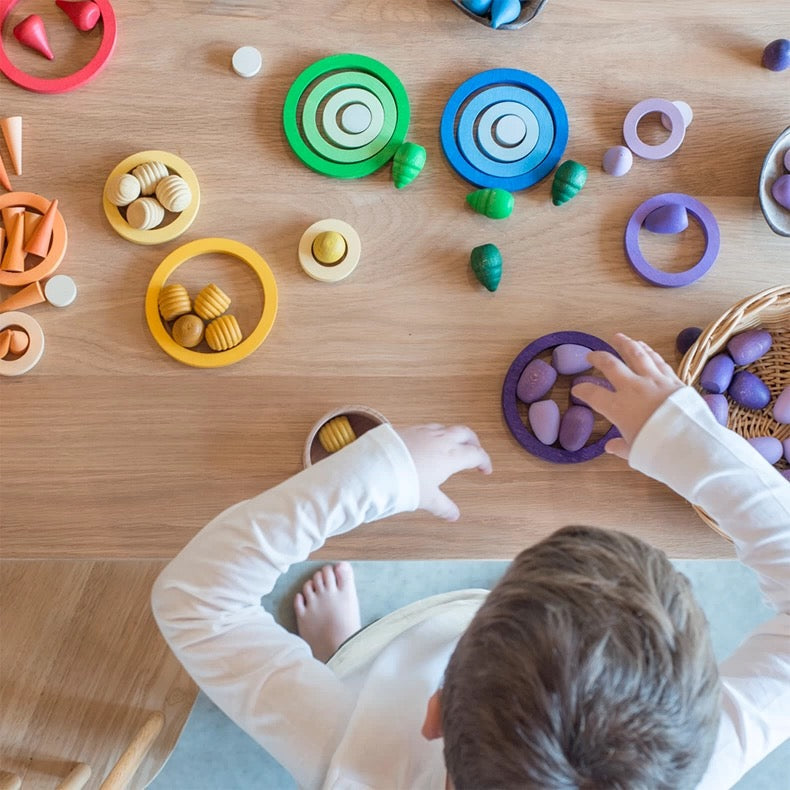 **Pre-Order (Ships in 2–3 Weeks)**24-Piece Rainbow Nesting Rings