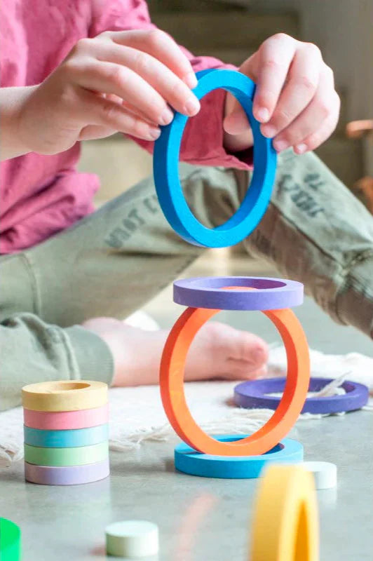 **Pre-Order (Ships in 2–3 Weeks)**24-Piece Rainbow Nesting Rings