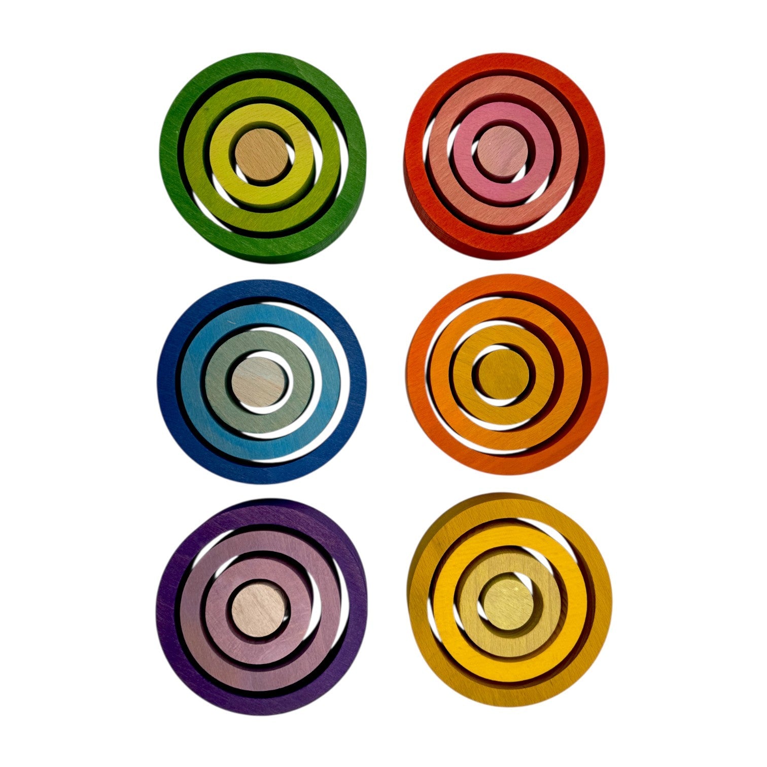 **Pre-Order (Ships in 2–3 Weeks)**24-Piece Rainbow Nesting Rings