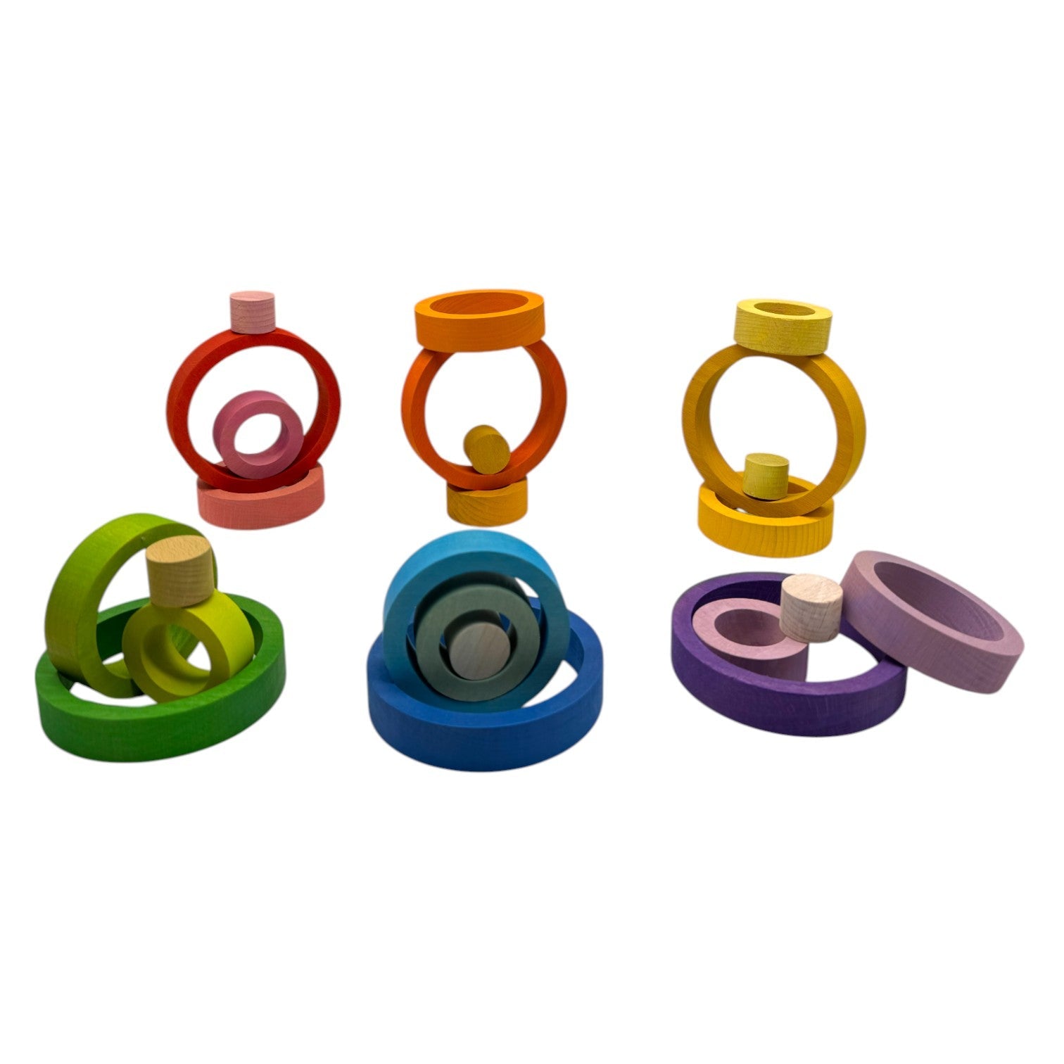 **Pre-Order (Ships in 2–3 Weeks)**24-Piece Rainbow Nesting Rings
