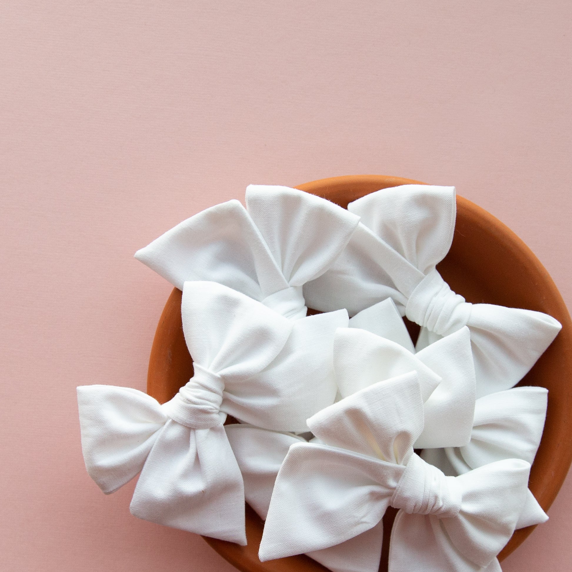 True White | Oversized Hand-tied Bow