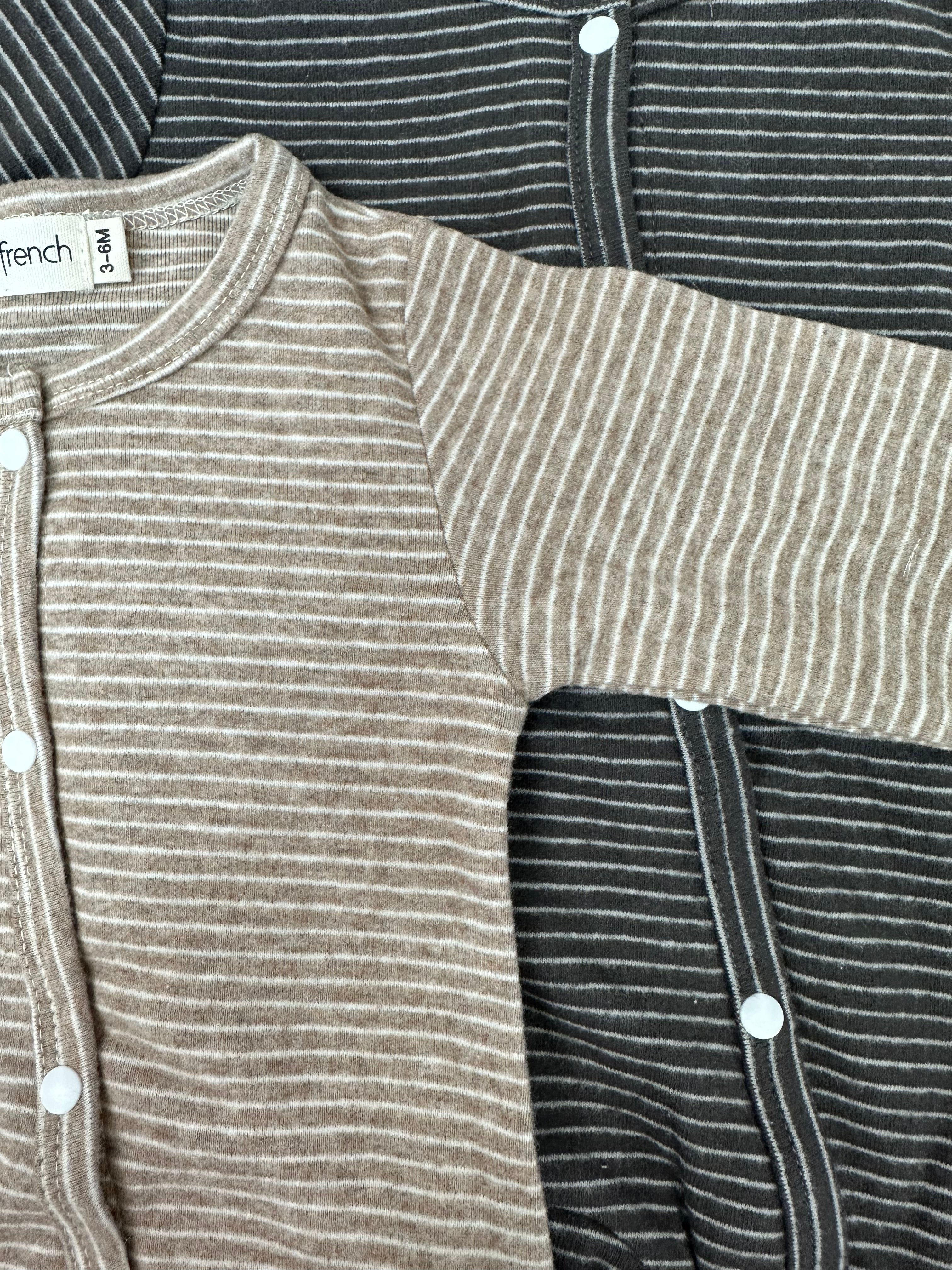 Striped Snap Footie Pajamas
