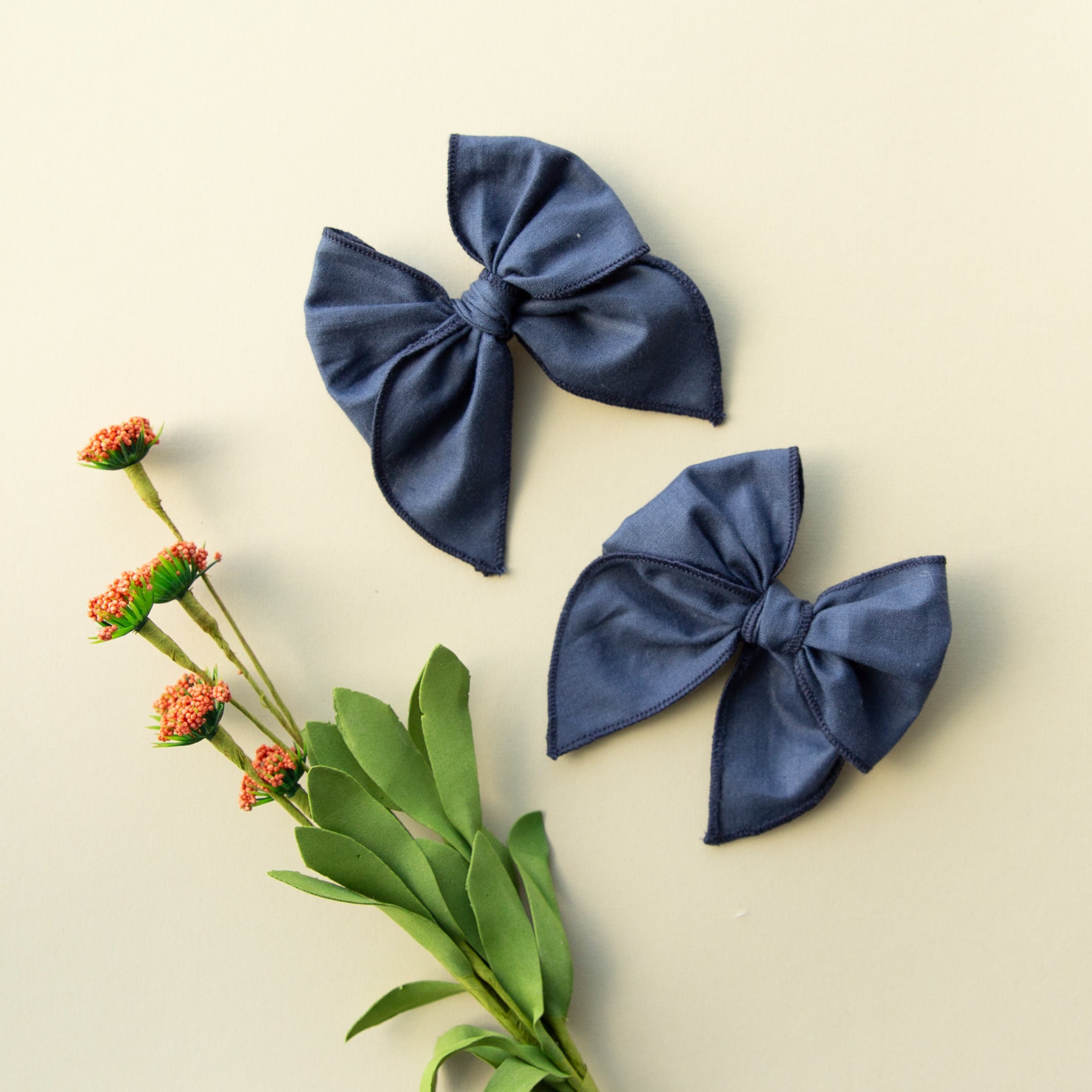 Blueberry | Pigtail Set - Petite Party Bow